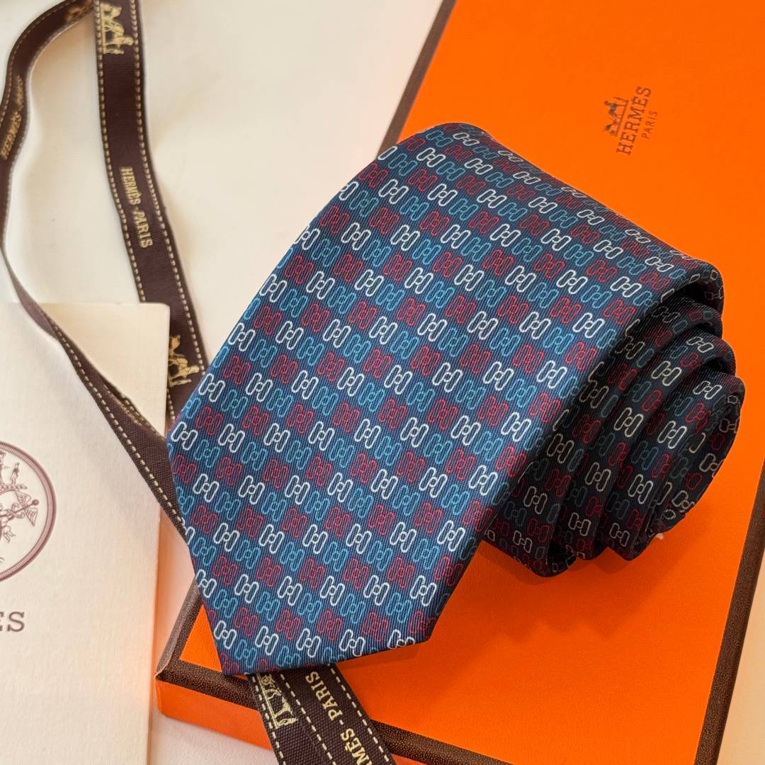 HERMES エルメス メンズネクタイ ワインレッド Hマーク - 画像 17
