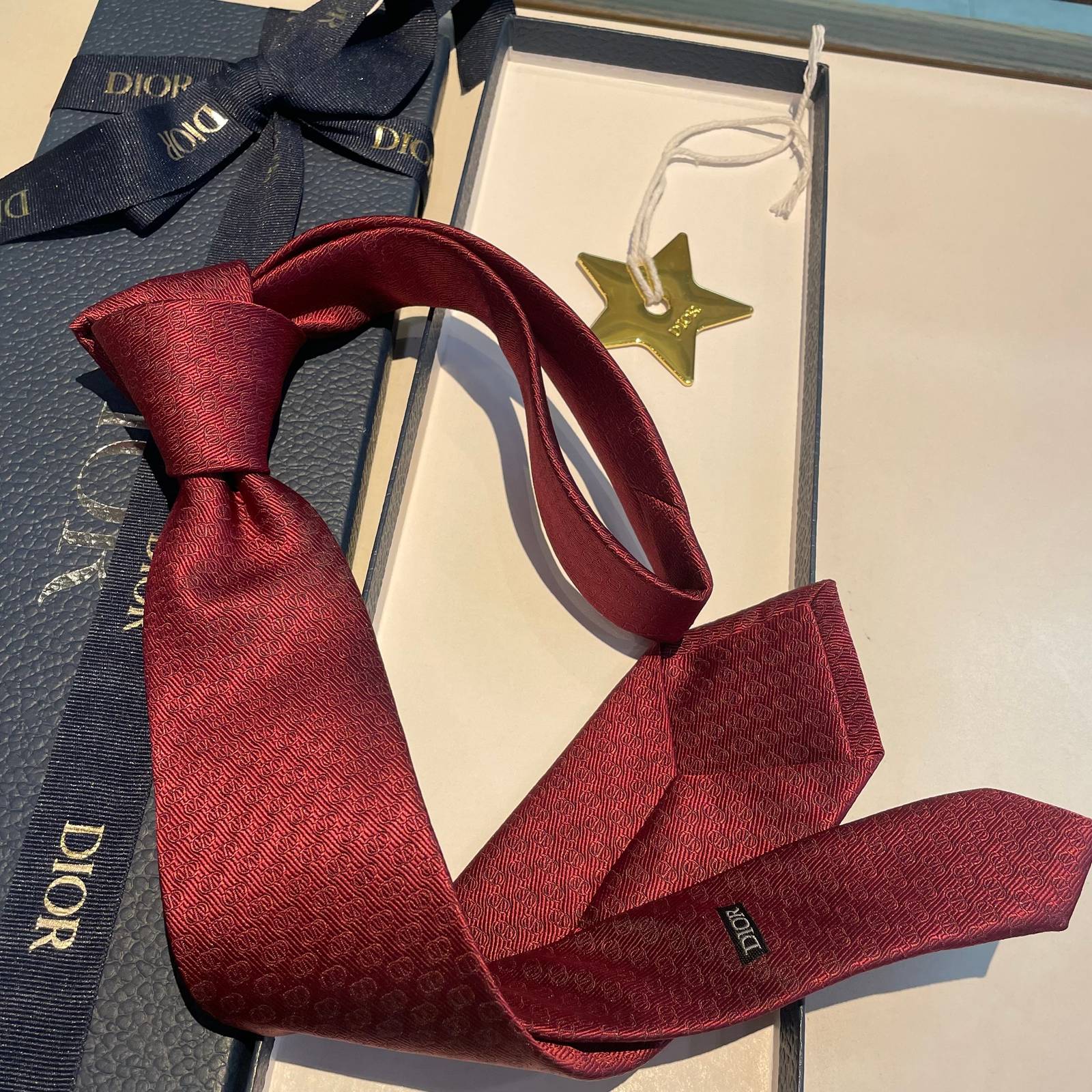 DIOR ディオール ファッションネクタイ レッド - 画像 4