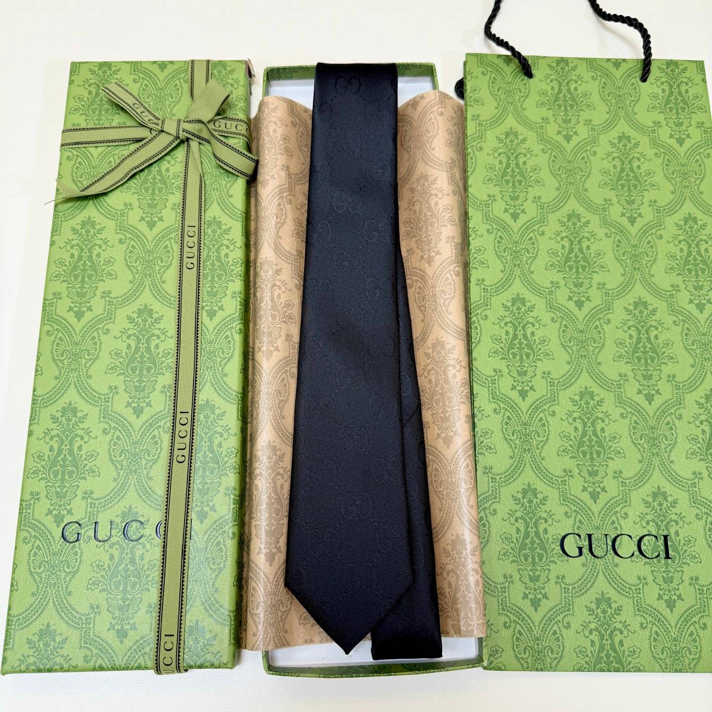 GUCCI グッチ ネクタイ GG モノグラム柄 ワインレッド - 画像 8