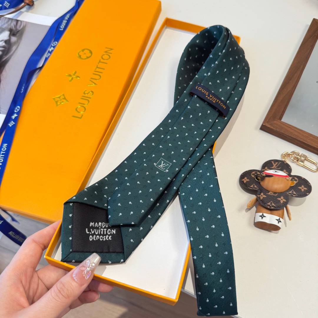 LOUIS VUITTON ルイヴィトン ネクタイ シルク調 モノグラム イエロー - 画像 10