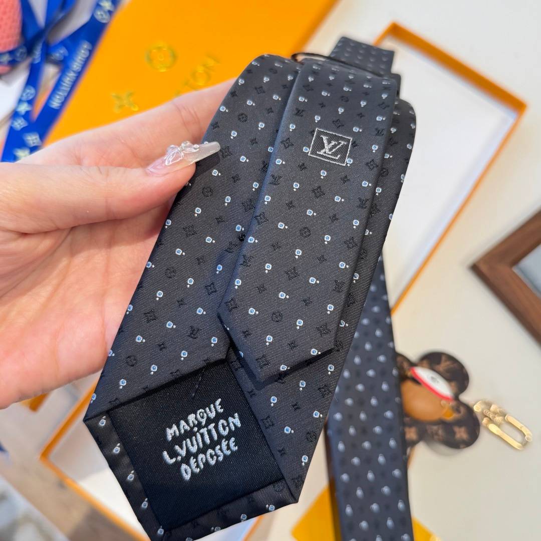 LOUIS VUITTON ルイヴィトン ネクタイ シルク モノグラム柄 ダークグリーン - 画像 10