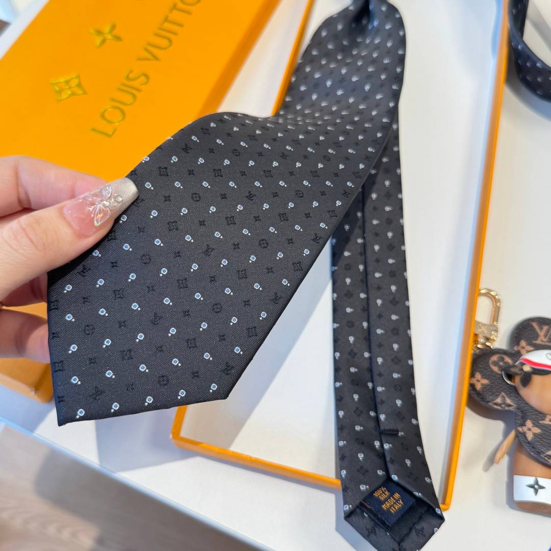 LOUIS VUITTON ルイヴィトン ネクタイ シルク モノグラム柄 ダークグリーン - 画像 13