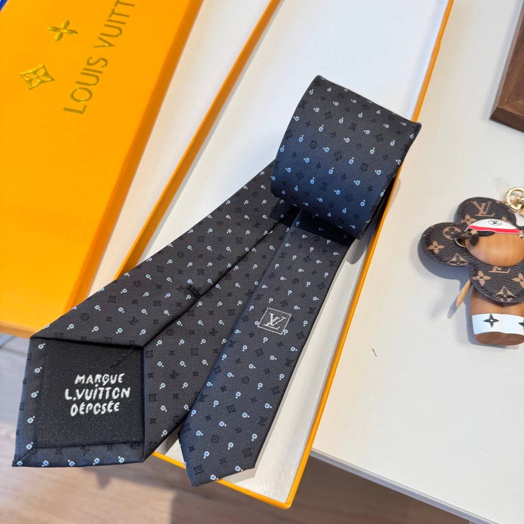 LOUIS VUITTON ルイヴィトン ネクタイ シルク モノグラム柄 ダークグリーン - 画像 14