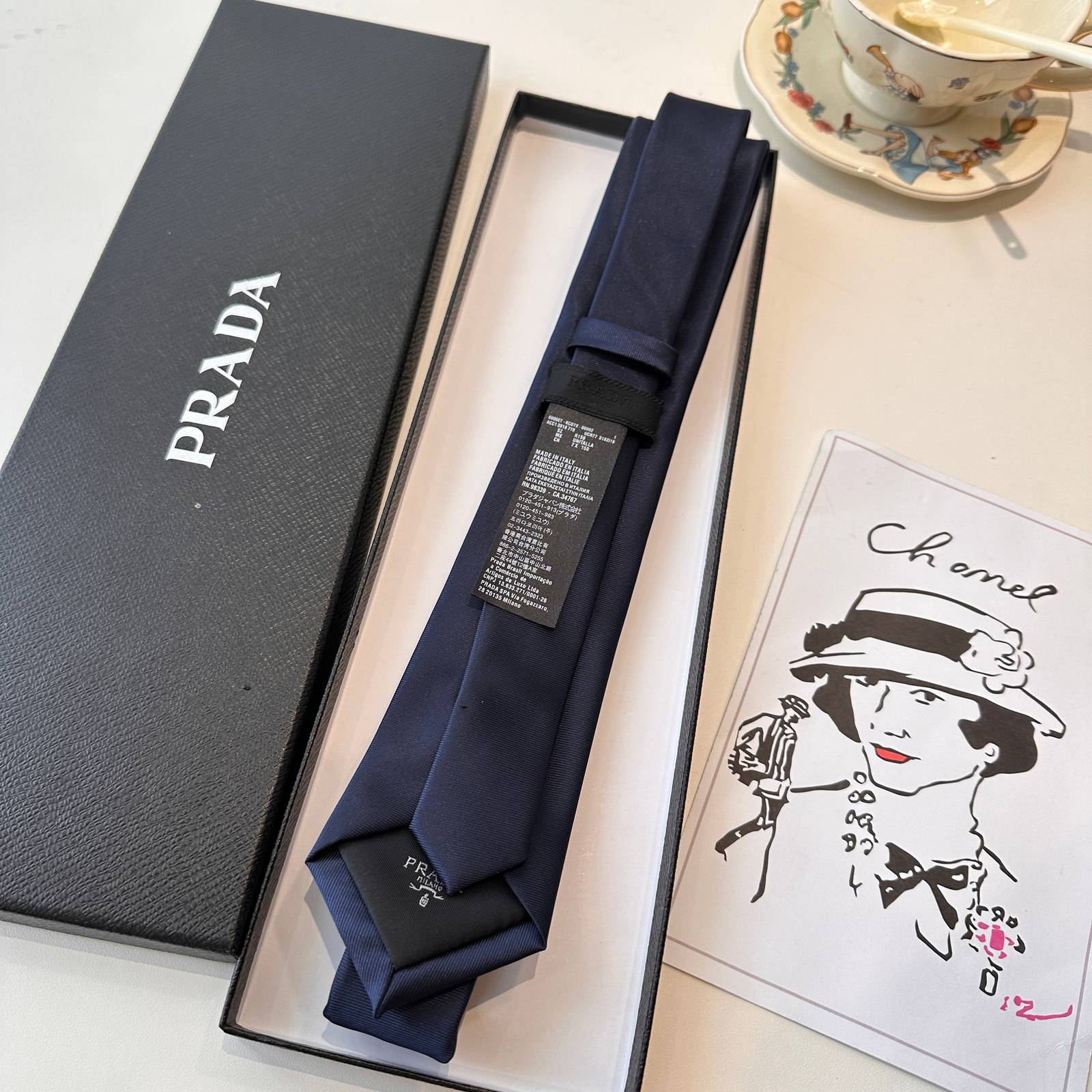 PRADA プラダ ボタンダウンネクタイ レッド - 画像 19
