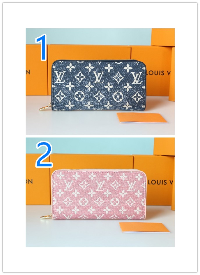 Louis Vuitton　ルイ ヴィトン　ジッピー ウォレット　LVモノグラムジャガード　デニム長財布　選べる2色/入手困難