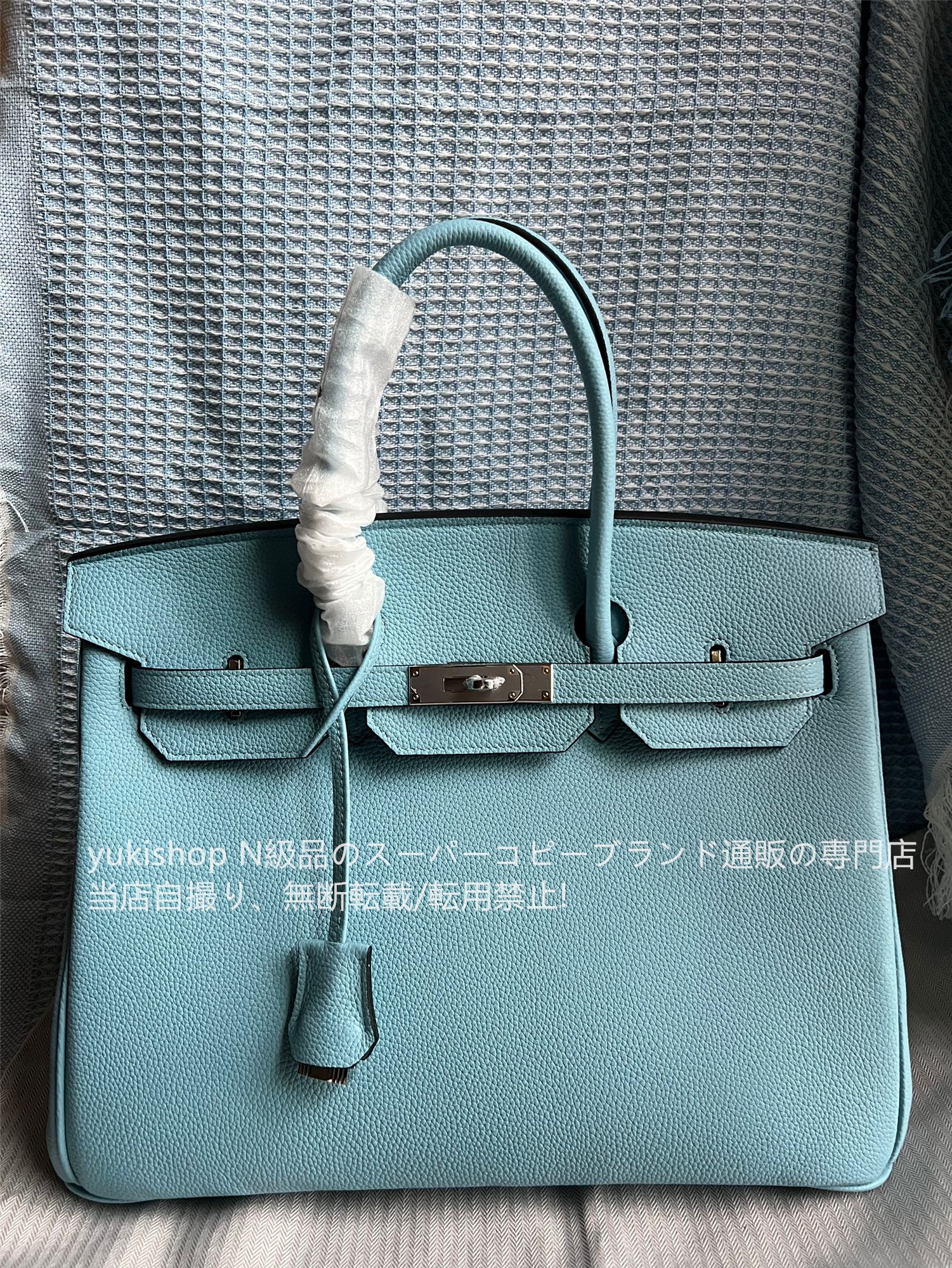 Hermes　エルメス　希少Birkin　オーダーメイド　ブルードゥノード 　バーキン35　シルバー金具　オシャレ　人気バッグ　男女兼用　ハンドバッグ