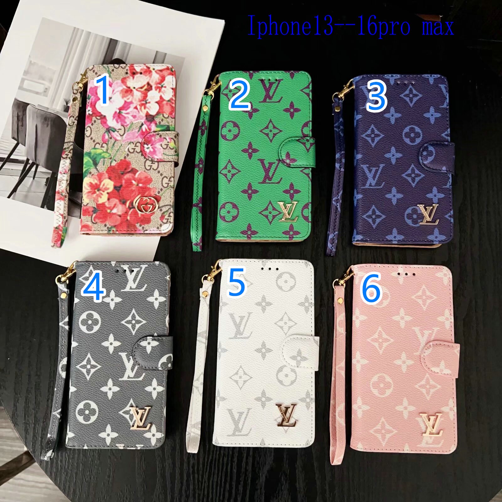 ✿ルイヴィトン　Louis Vuitton✿　グッチ　GUCCI　手帳型ケース　スマホケース　モノグラム　花柄　スマホカバー　iPhoneケース　6種