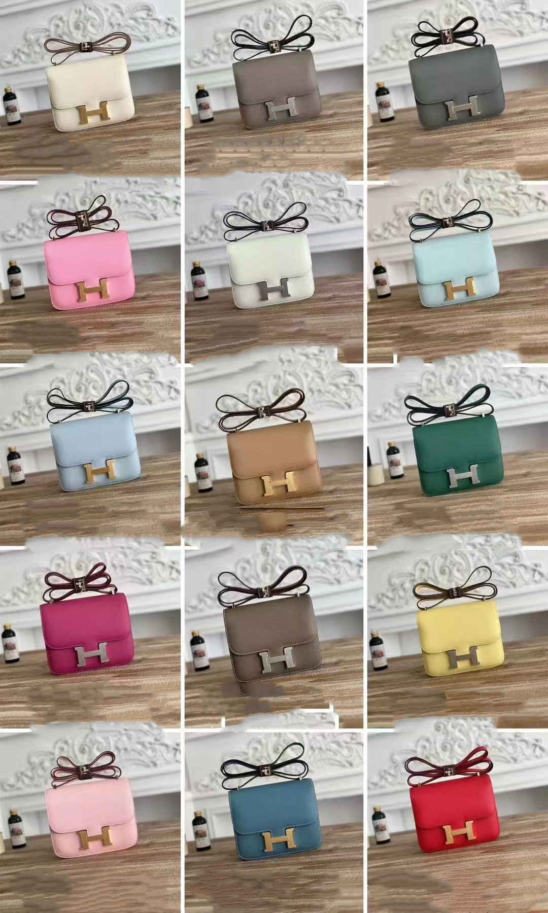 お出かけ便利♡ハーフ手縫い　エルメス　hermes Constancemini Constance24　コンスタンスミニ　コンスタンス24　レディース　バッグ　ショルダーバッグ　肩掛けバッグ　30色在庫　シルバー/ゴールド金具 - 画像 2