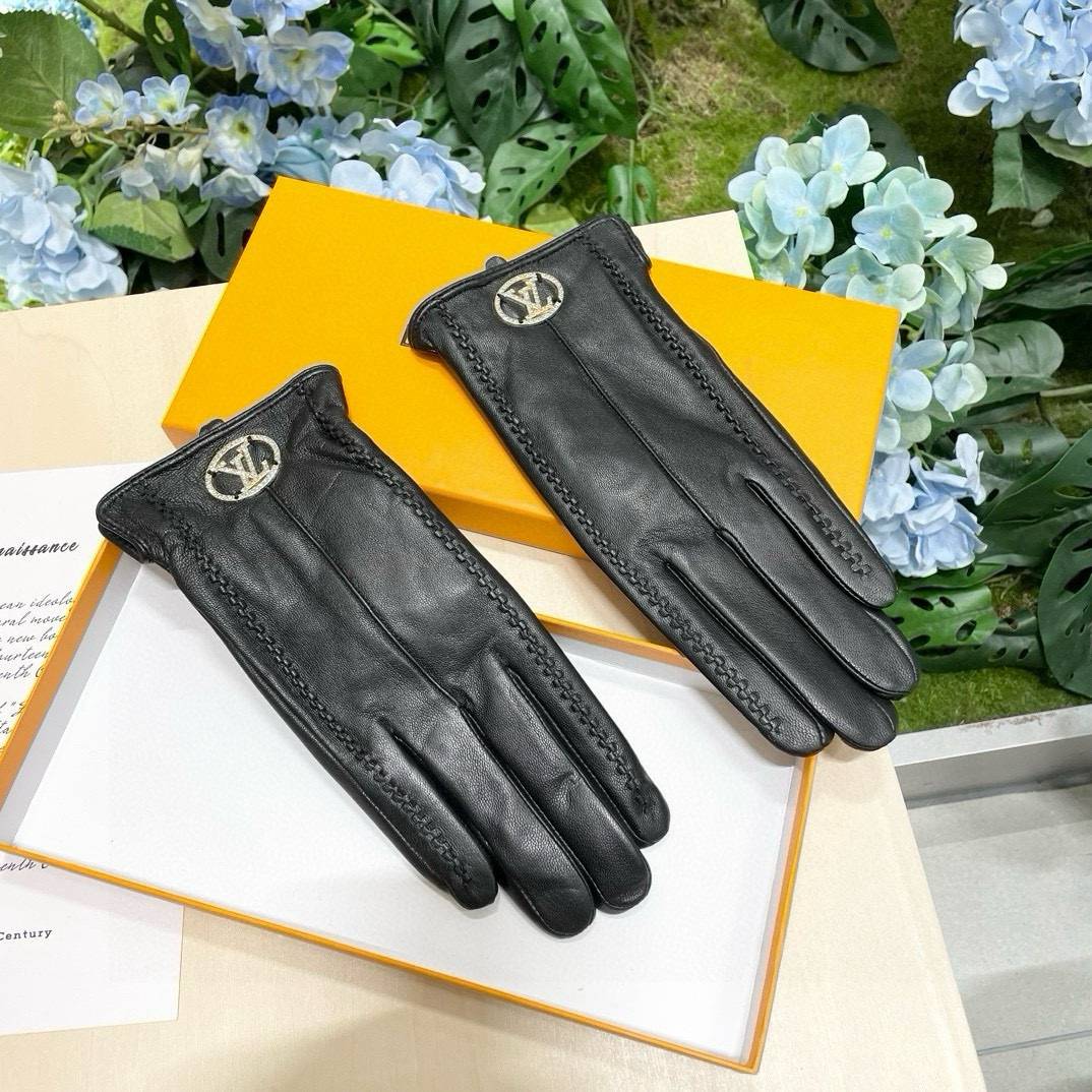LOUIS VUITTON ルイ ヴィトン 革手袋 レザー手袋 本革 スマホ対応 保温 通勤 通学 ギフト ブラック ホワイト - 画像 6
