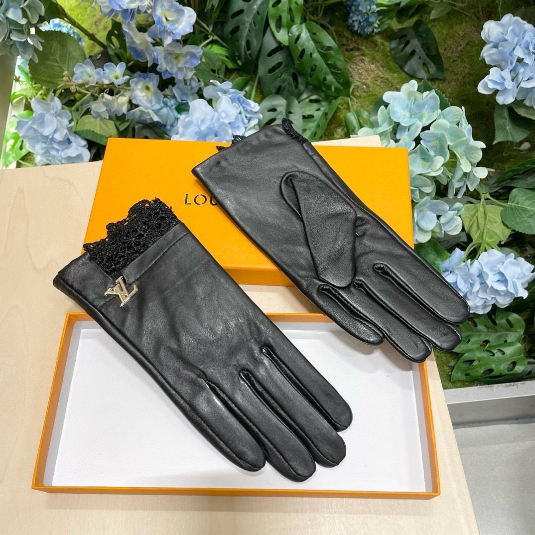 LOUIS VUITTON ルイ ヴィトン 革手袋 レザー手袋 本革 スマホ対応 保温 通勤 通学 ギフト ブラック ホワイト - 画像 15