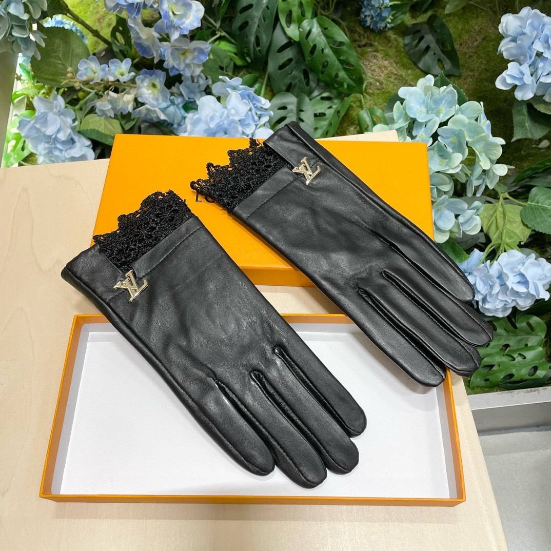LOUIS VUITTON ルイ ヴィトン 革手袋 レザー手袋 本革 スマホ対応 保温 通勤 通学 ギフト ブラック ホワイト - 画像 16