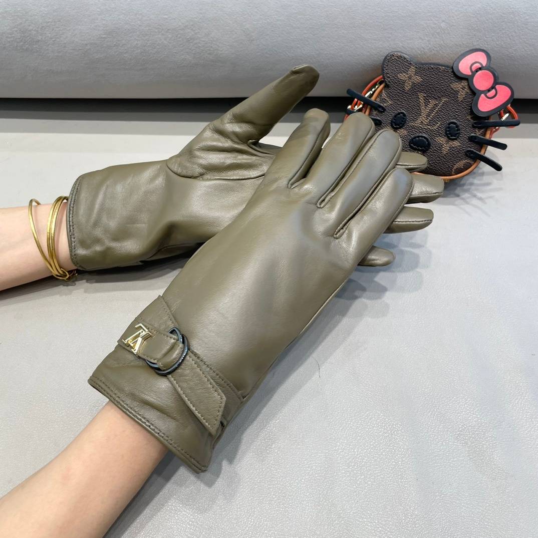 Louis Vuitton ルイ ヴィトン レディース 革手袋 本革 防寒 スマホ対応 通勤 おしゃれ ブラック - 画像 6