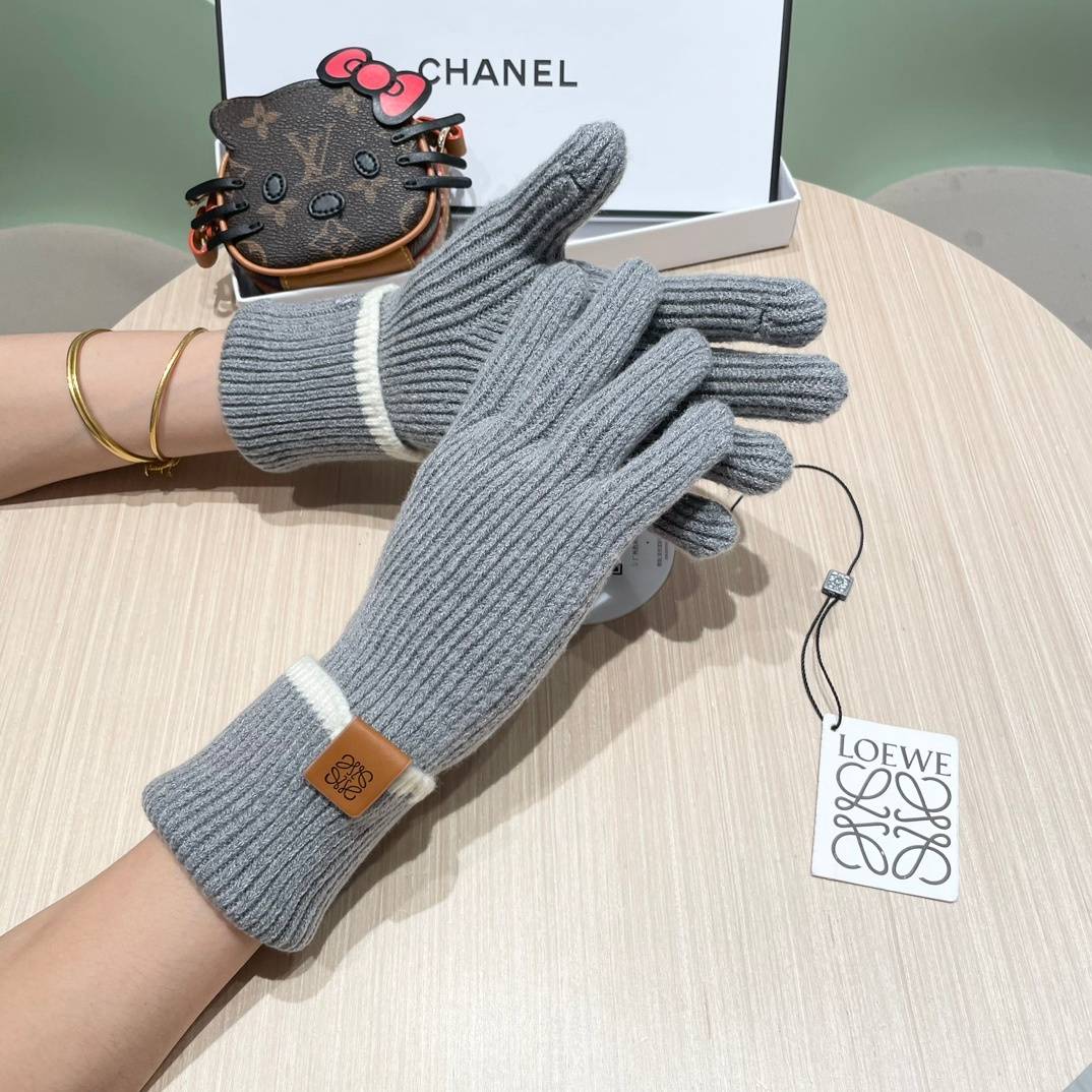 LOEWE ロエベ グローブ レディース 革手袋 本革 スマホ対応 保温 プレゼント ベージュ - 画像 16