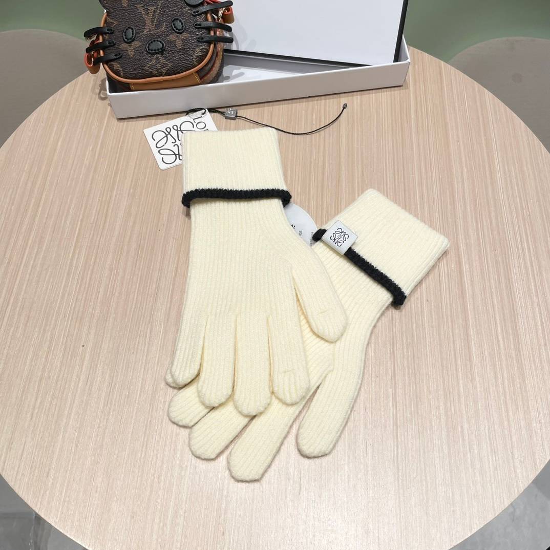LOEWE ロエベ グローブ レディース 革手袋 本革 スマホ対応 保温 プレゼント ベージュ - 画像 17