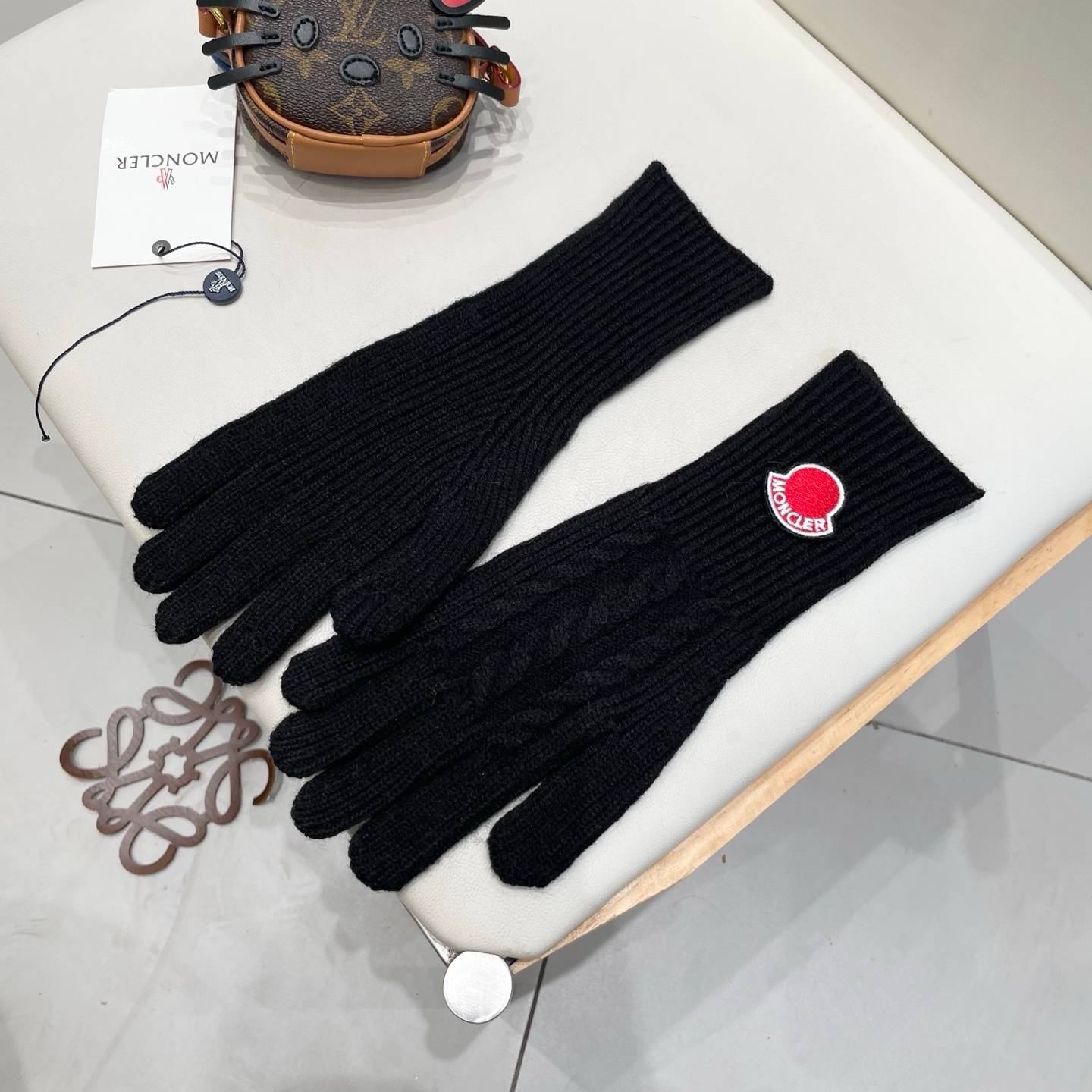 CHANEL シャネル レディース 手袋 カシミヤ混 スマホ対応 防寒 おしゃれ ホワイト - 画像 13