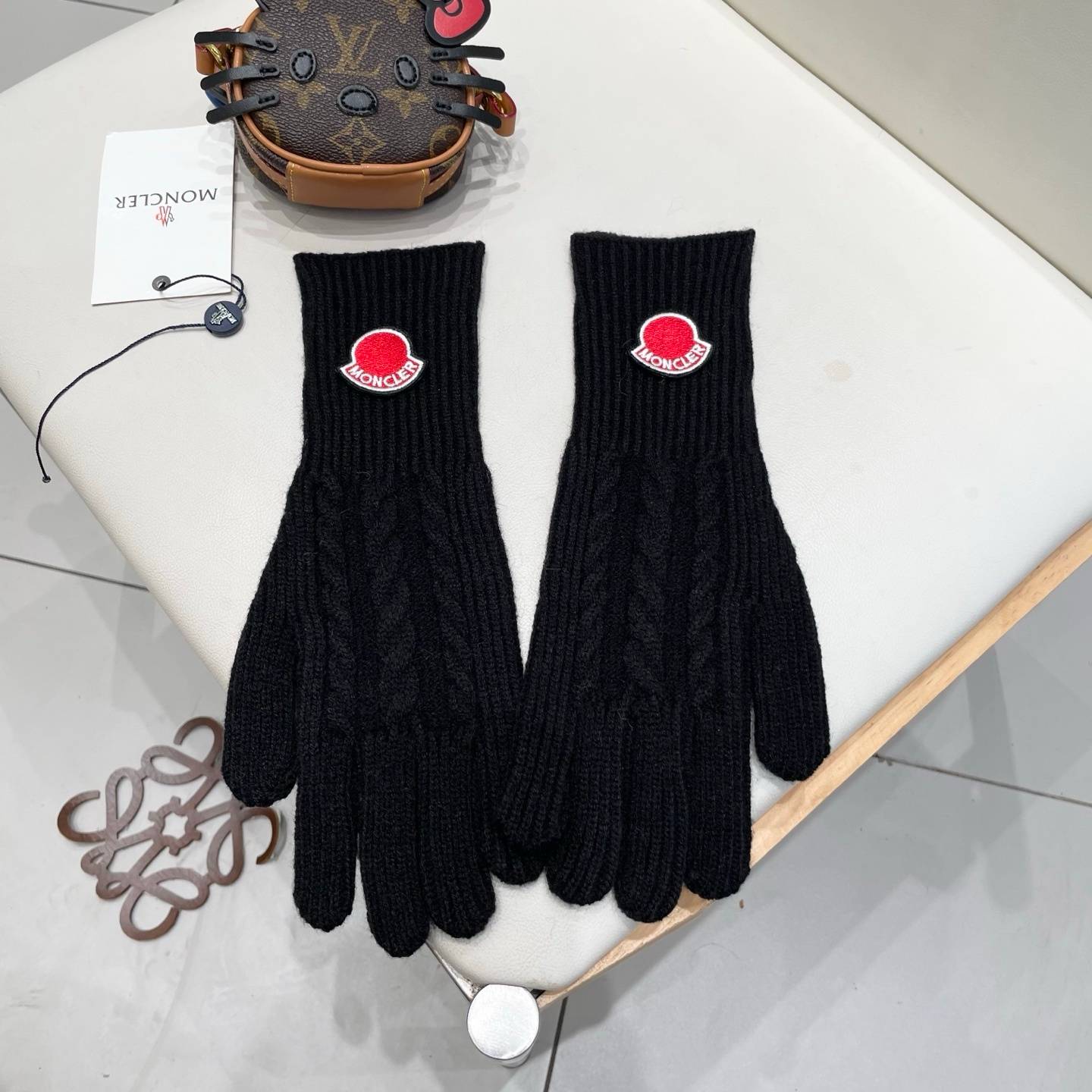 CHANEL シャネル レディース 手袋 カシミヤ混 スマホ対応 防寒 おしゃれ ホワイト - 画像 14