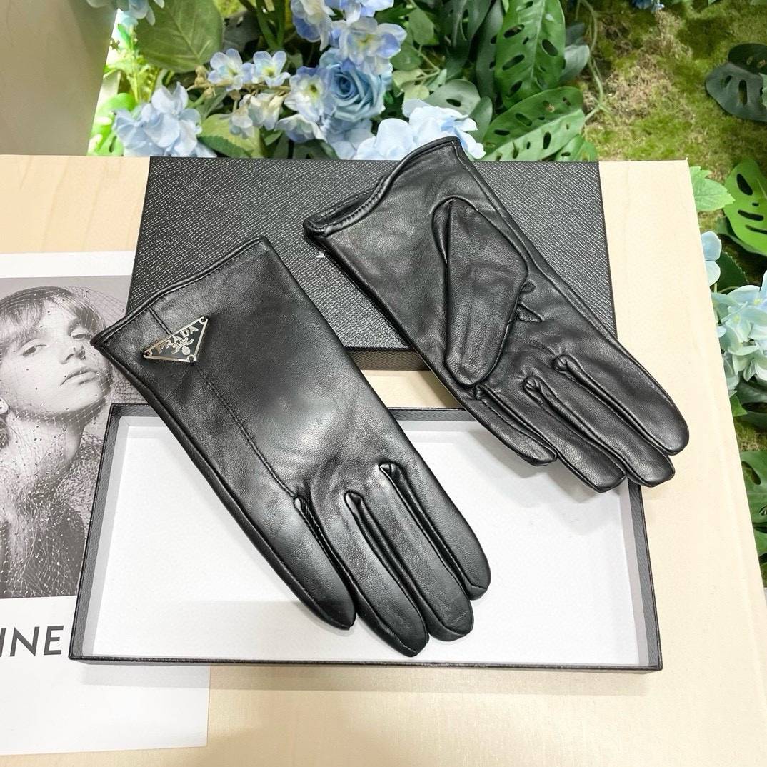 PRADA プラダ レディース手袋 本革手袋 毛糸手袋 防寒 スマホ対応 秋冬 人気 プレゼント 全4色 - 画像 3