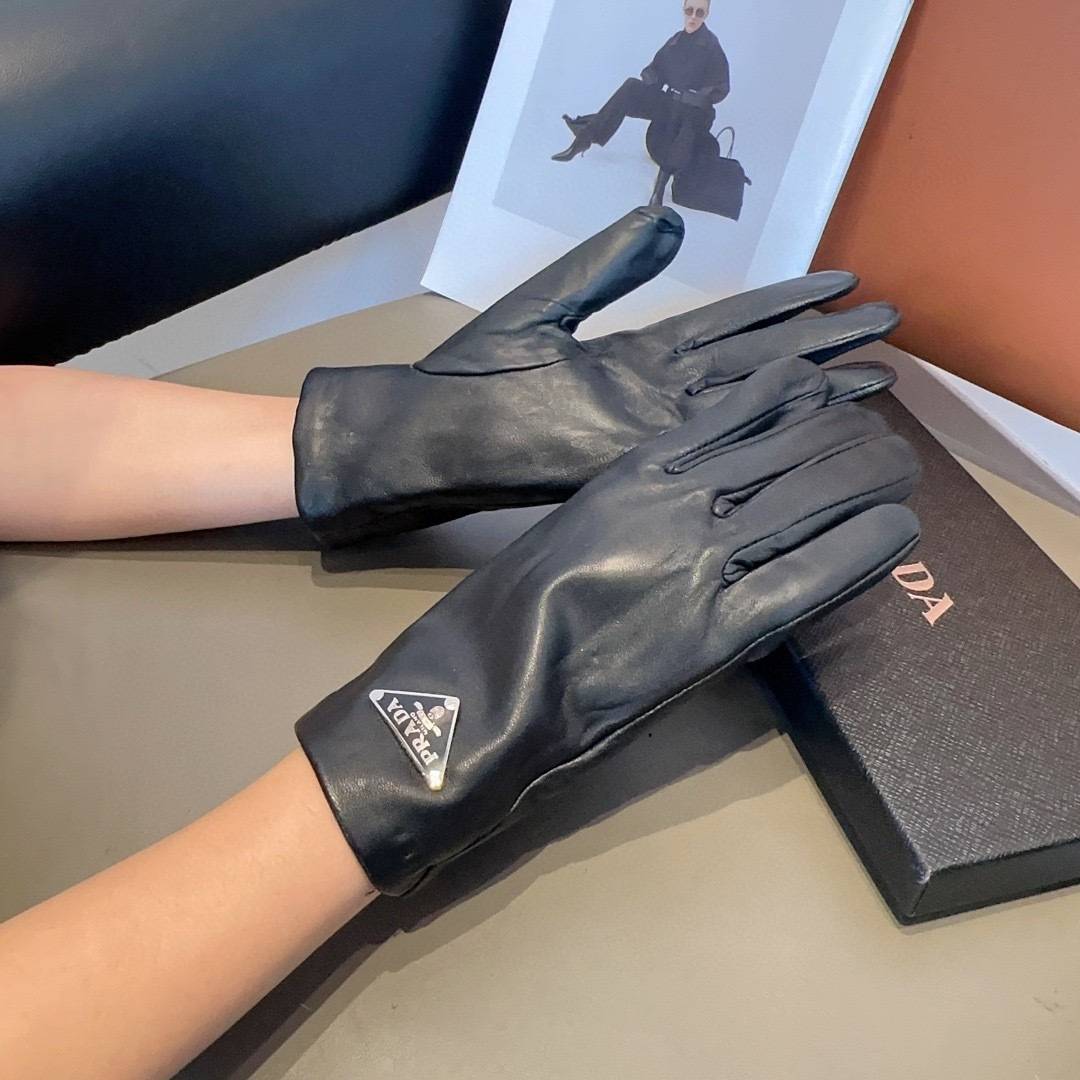 Prada プラダ レザー手袋 本革 通勤 防寒 高級 女性 ブラウン - 画像 18