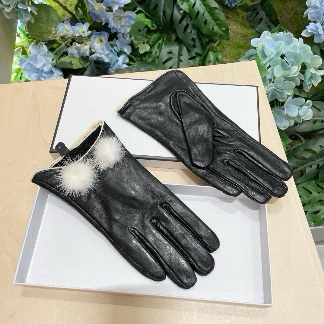 CHANEL シャネル レディース レザー手袋 本革 防寒 保温 スマホ対応 裏起毛 おしゃれ 通勤 冬 ブラック - 画像 3