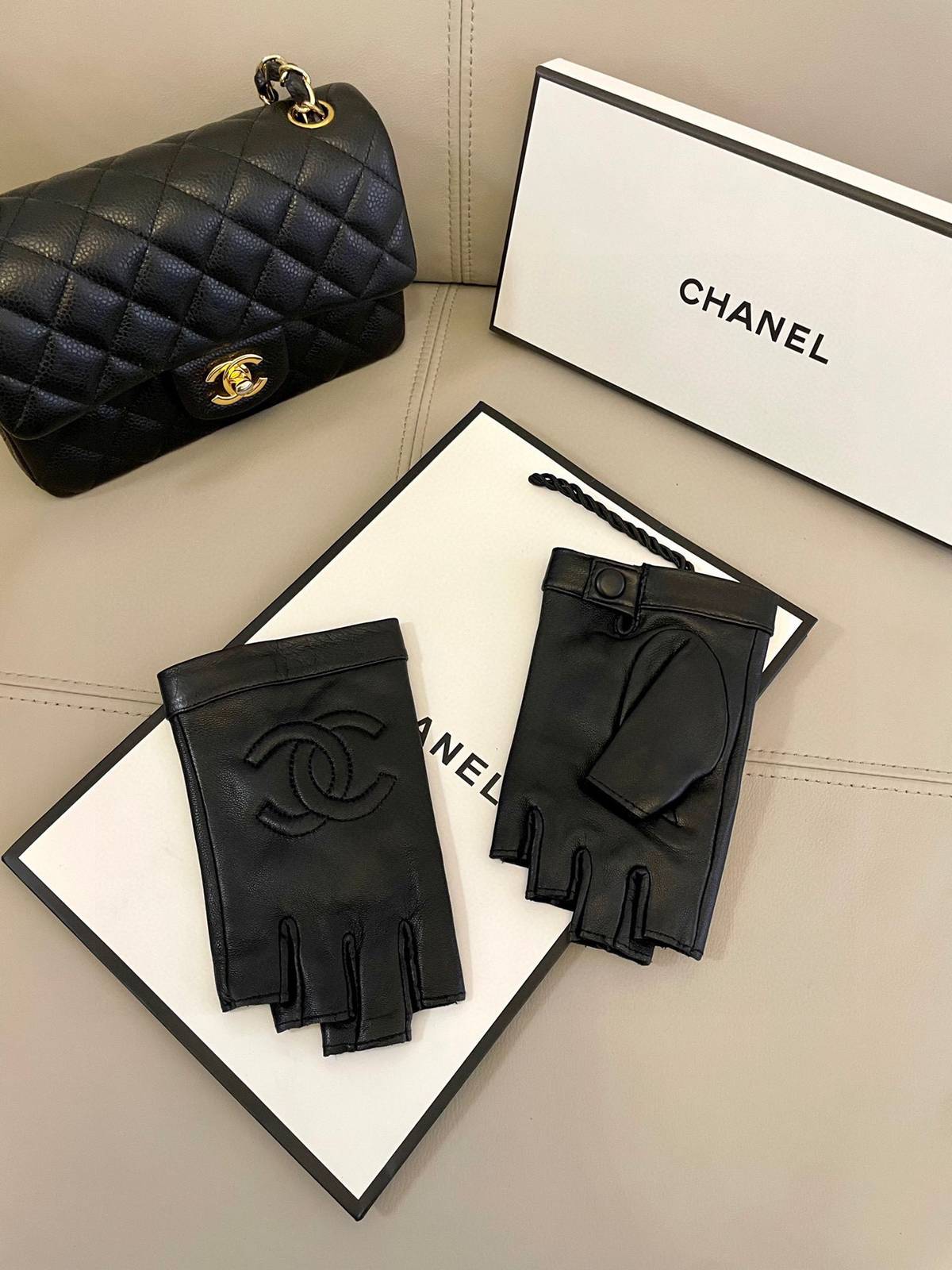 CHANEL シャネル 本革手袋 高級 防寒 山茶花 双C 通勤 レディース ブラック ブラウン - 画像 15