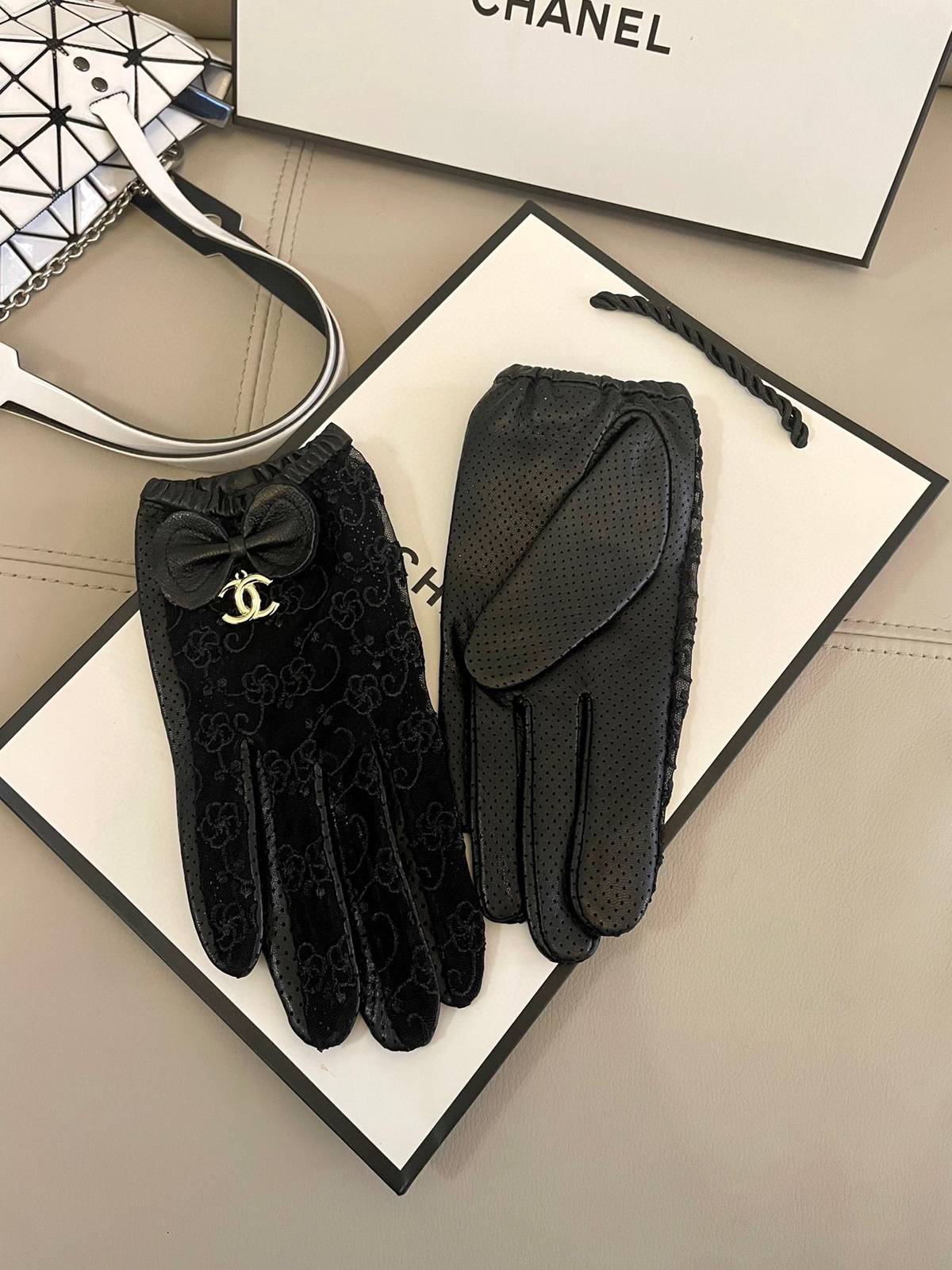 CHANEL シャネル レディース 本革手袋 スマホ対応 防寒 おしゃれ 高級 ブラック - 画像 6