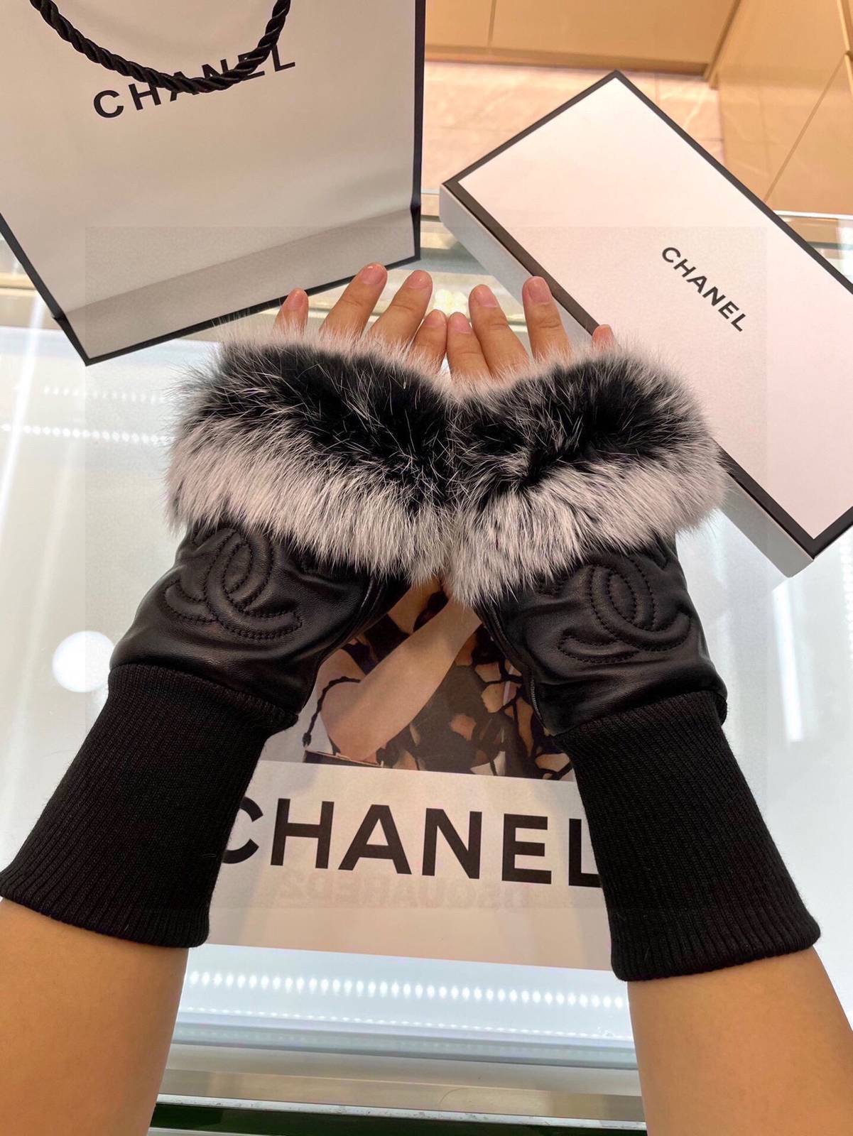 CHANEL シャネル 本革手袋 防寒 通勤 ブラックス