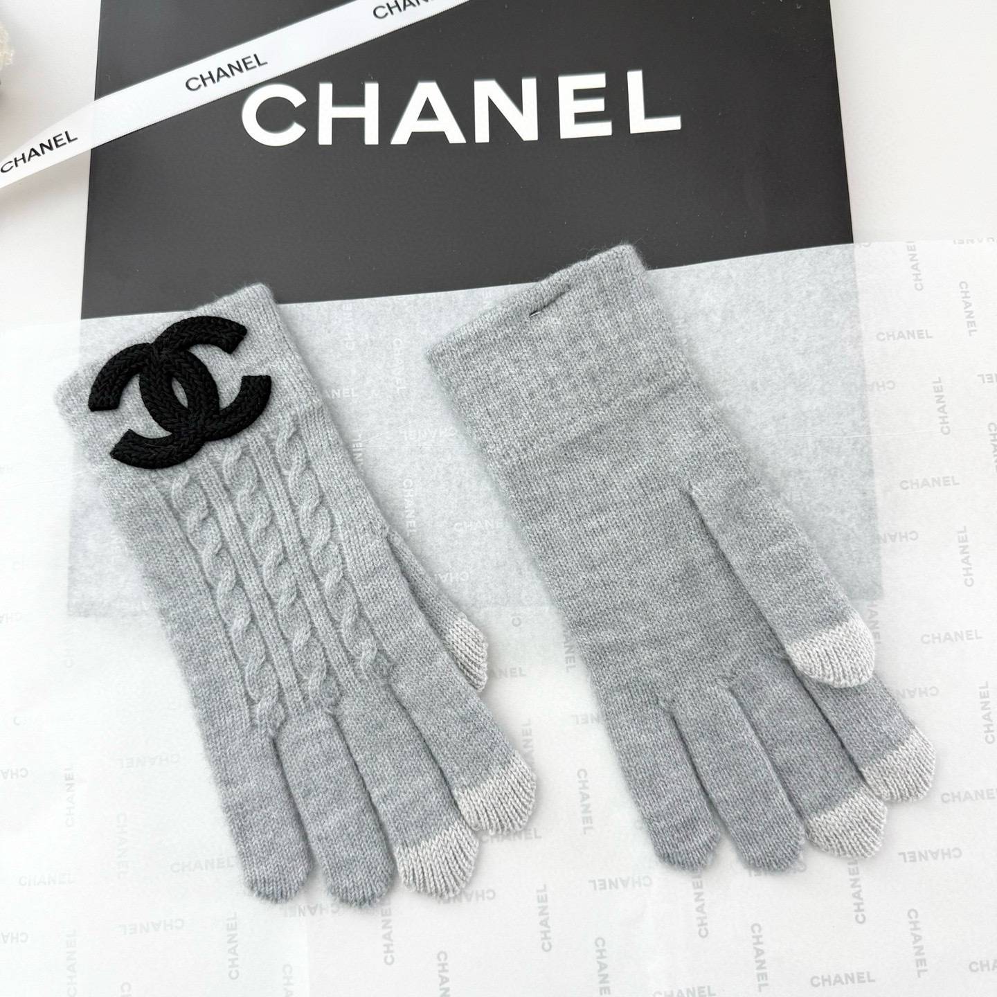 CHANEL シャネル 手袋 編み込み 防寒 スマホ対応 秋冬 ギフト - 画像 3