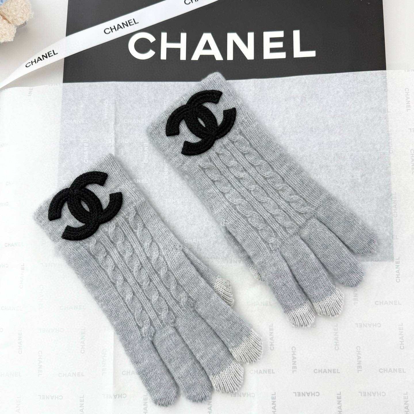 CHANEL シャネル 手袋 編み込み 防寒 スマホ対応 秋冬 ギフト - 画像 4