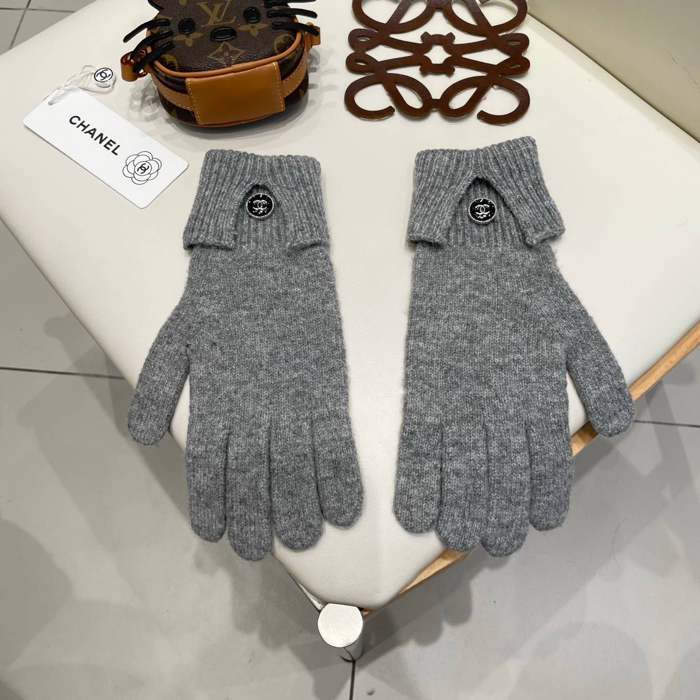 CHANEL シャネル ニット手袋 秋冬 防寒 通勤 全3色