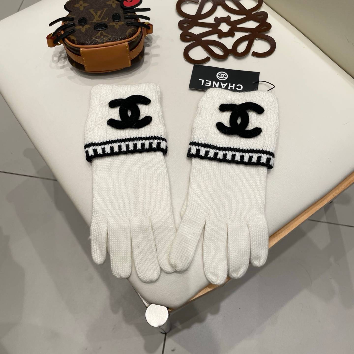 CHANEL シャネル ニット手袋 秋冬 防寒 通勤 全3色 - 画像 5