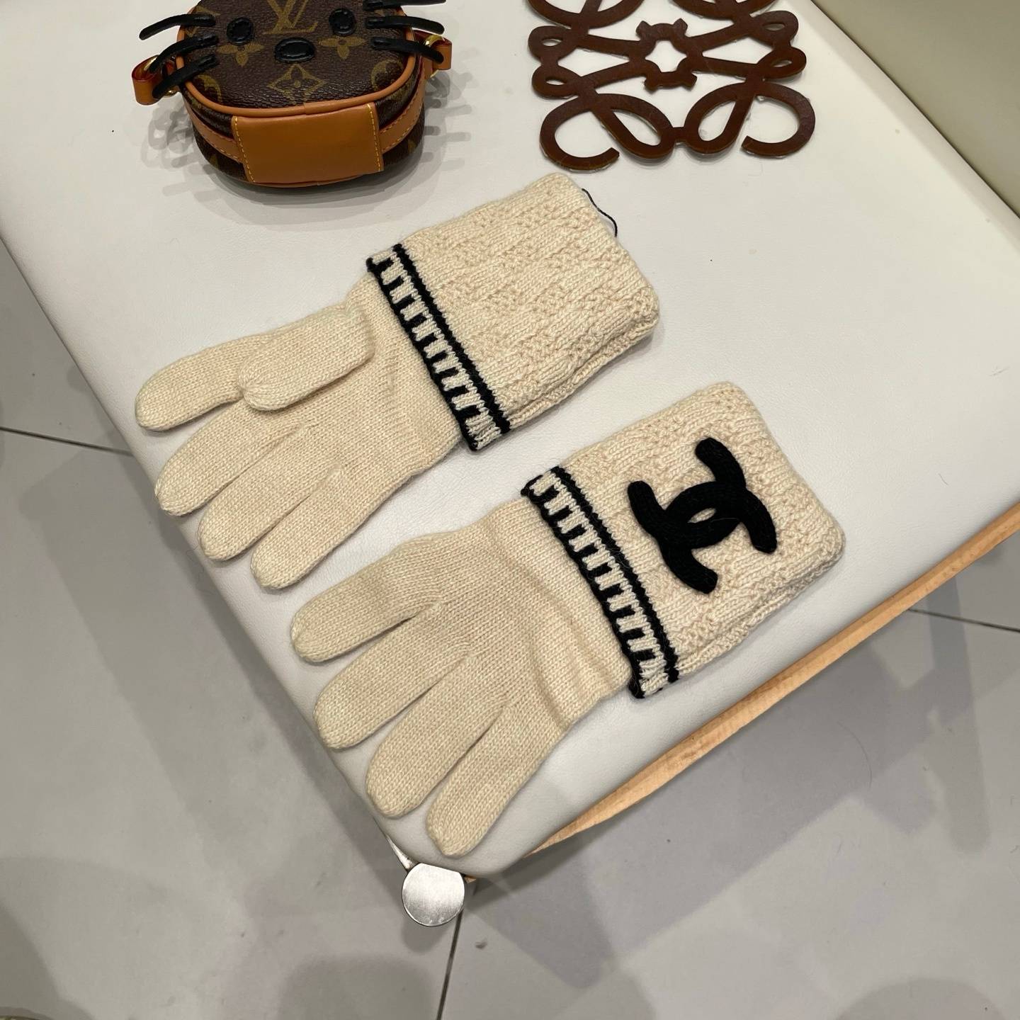CHANEL シャネル ニット手袋 秋冬 防寒 通勤 全3色 - 画像 7