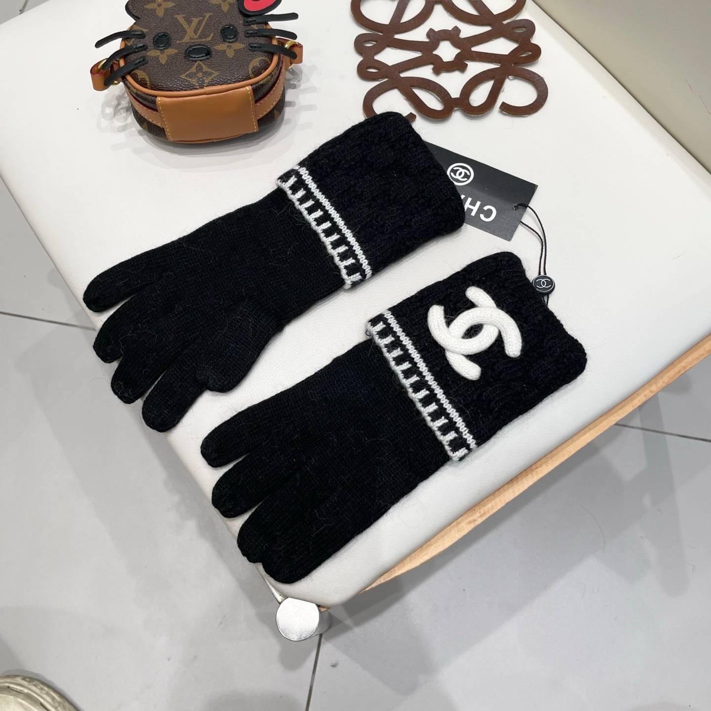 CHANEL シャネル ニット手袋 秋冬 防寒 通勤 全3色 - 画像 10