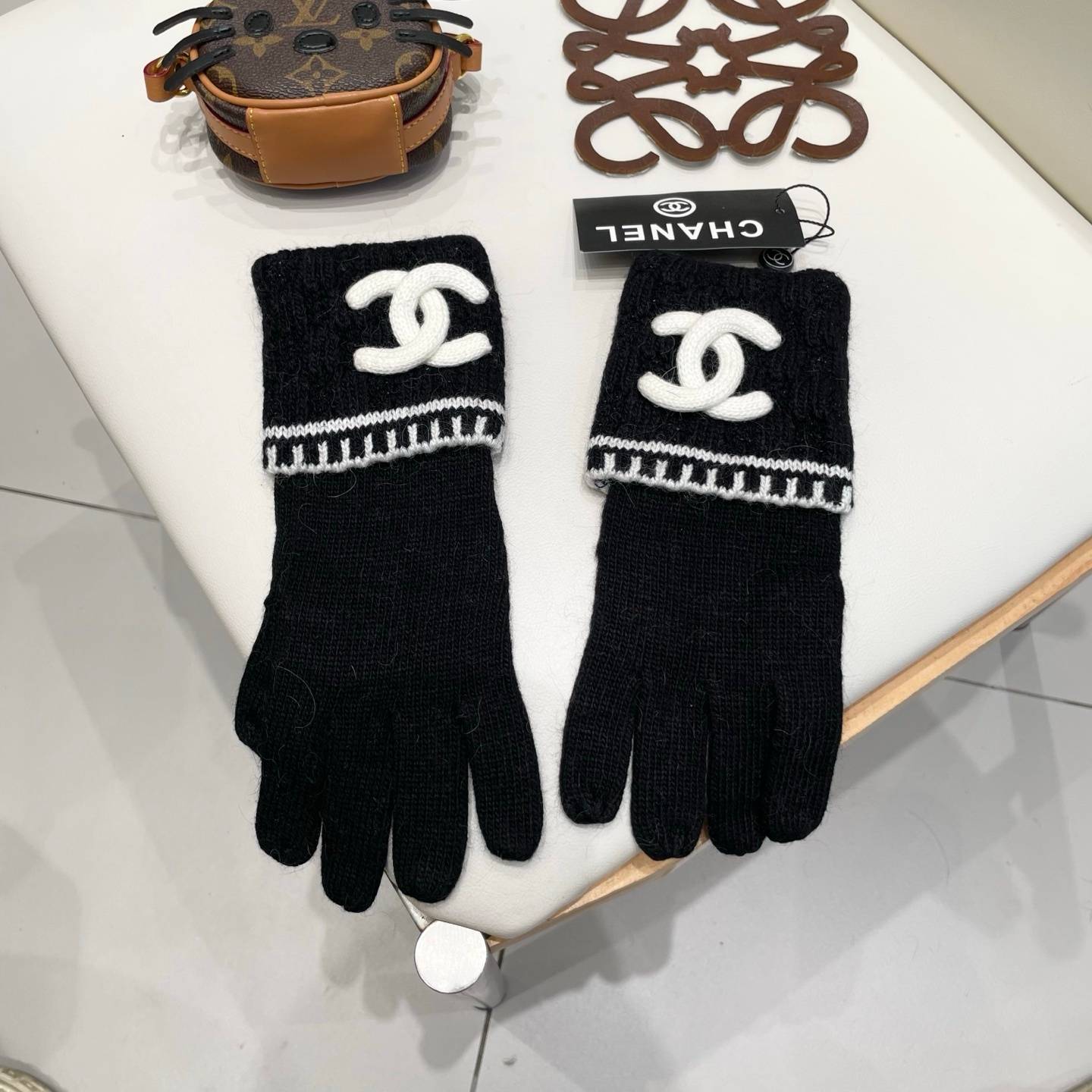 CHANEL シャネル ニット手袋 秋冬 防寒 通勤 全3色 - 画像 11