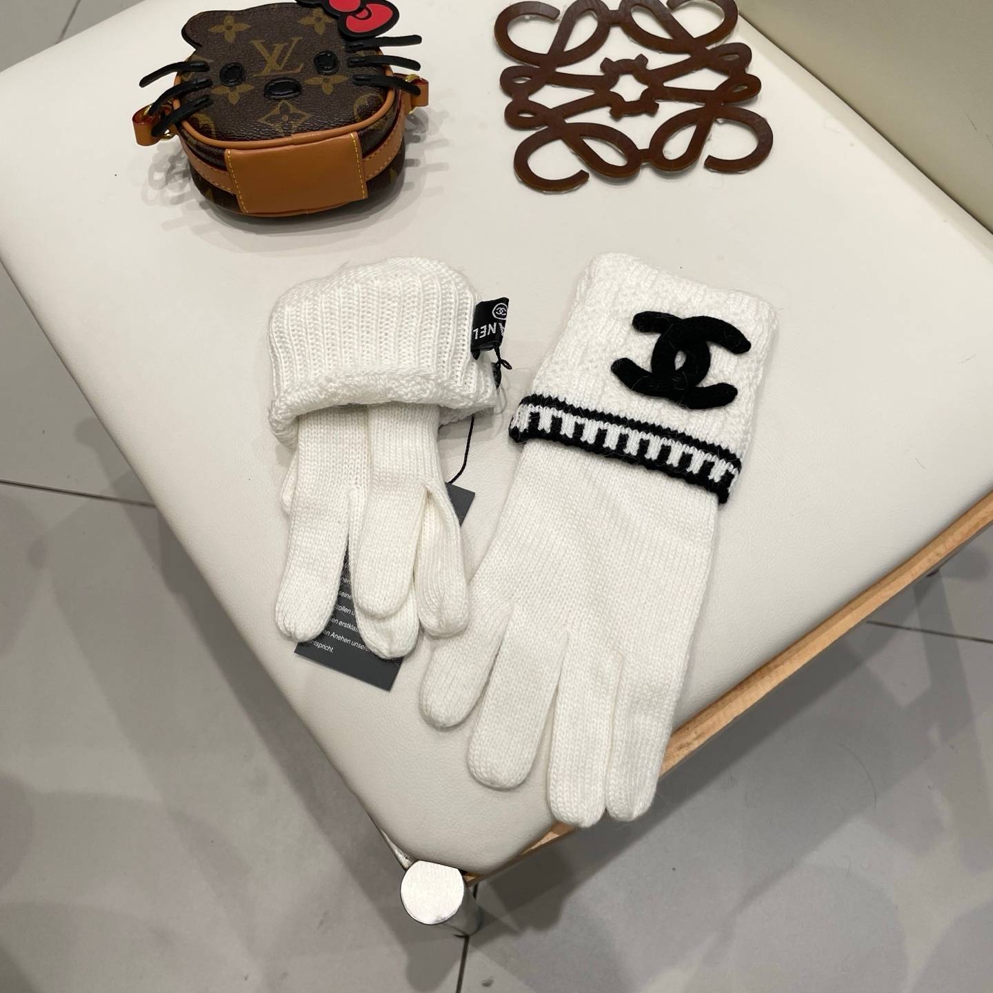 CHANEL シャネル ニット手袋 秋冬 防寒 通勤 全3色 - 画像 13