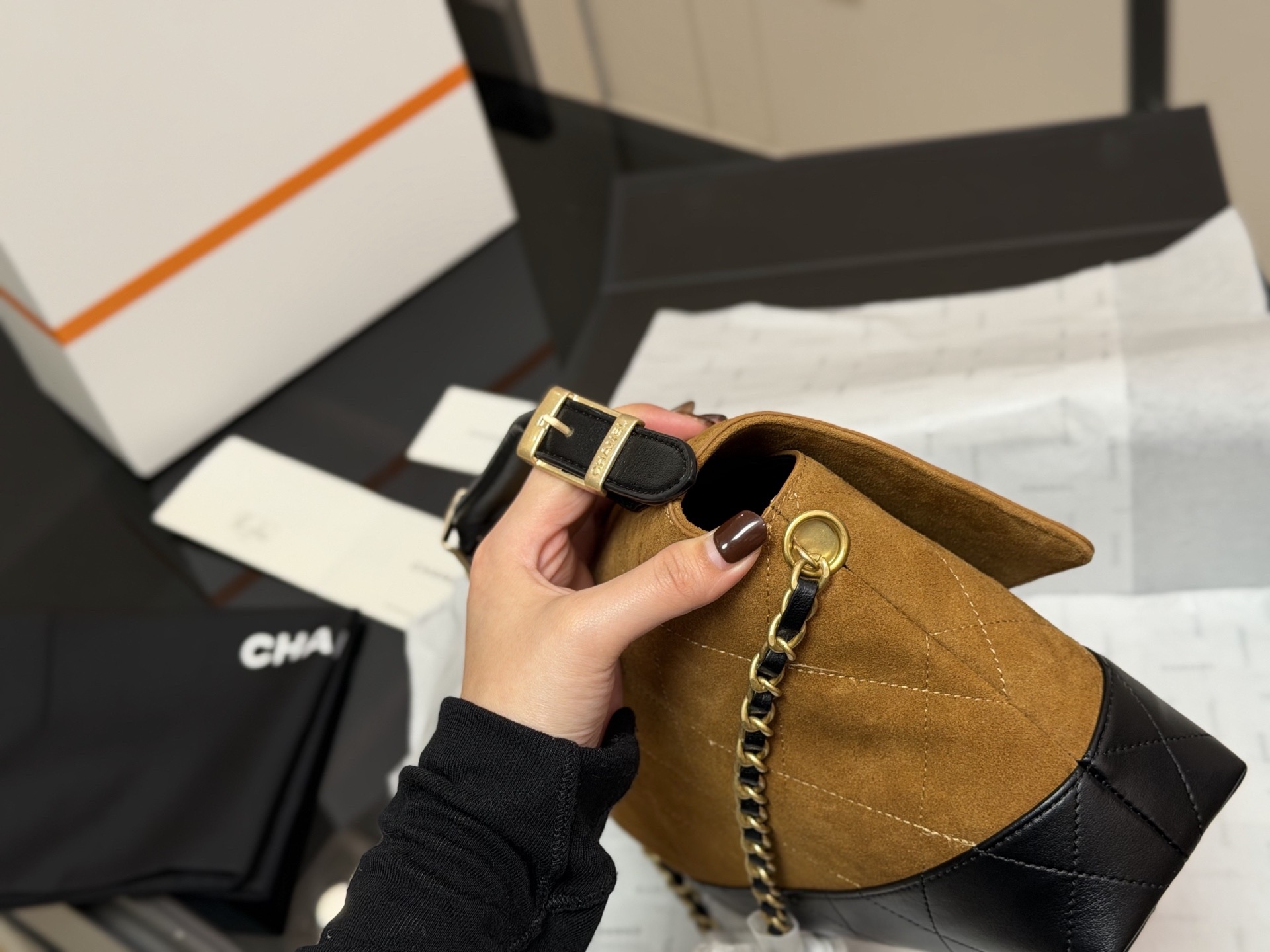 CHANEL シャネル ホーボー バッグ トート バッグ  ボーリング  ラゲージバッグ  💼✨ - 画像 5