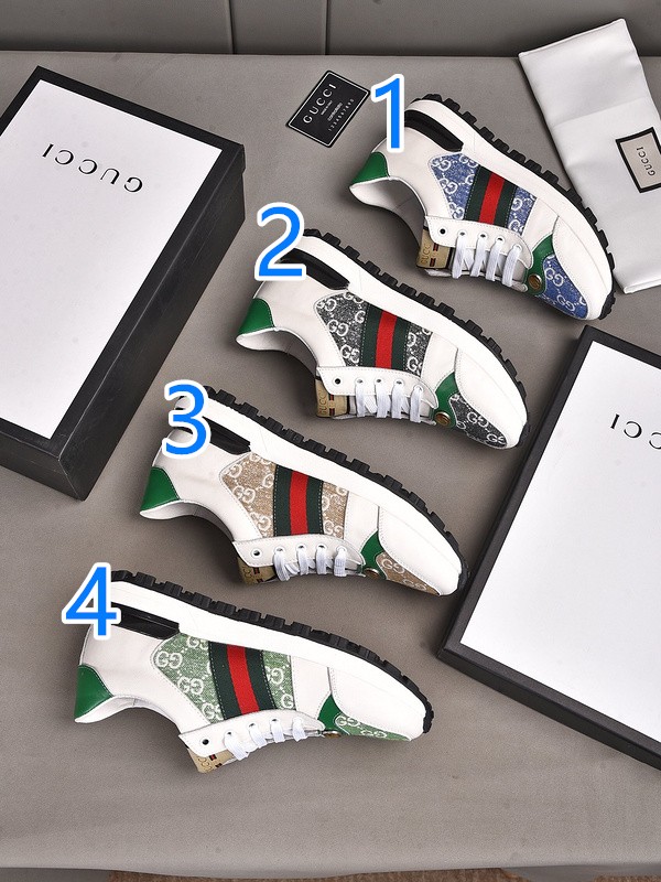 GUCCI　スニーカー　グッチスニーカー　メンズ　外履きオールシーズン　カジュアル シューズ　選べる4色