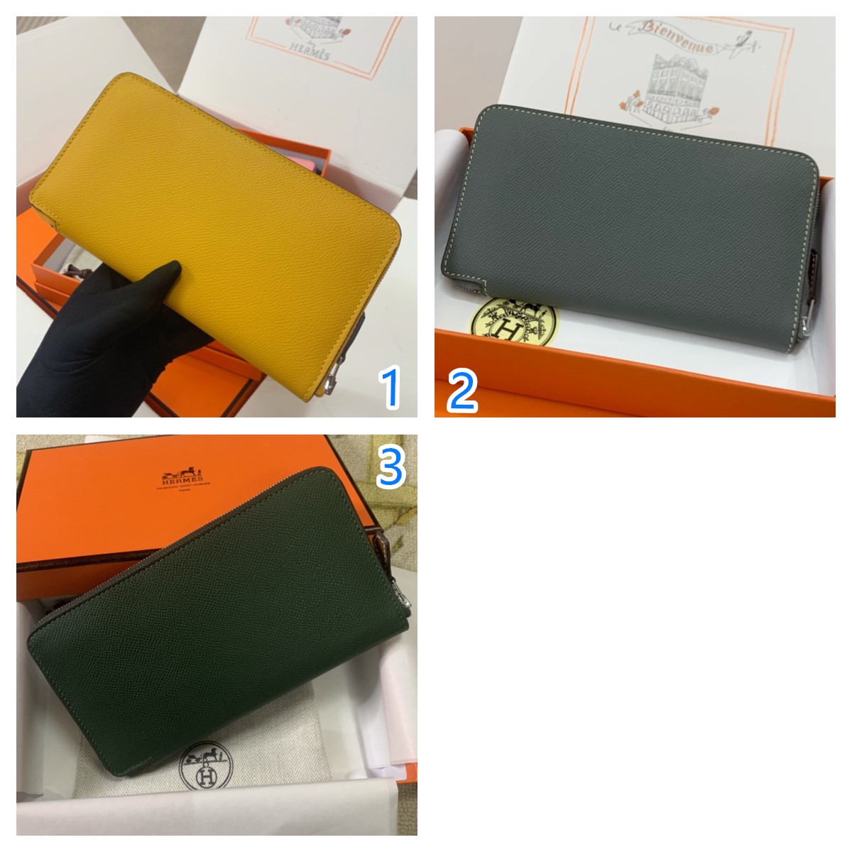 yukishop【 N級品のスーパーコピーブランド通販の専門店!】 / 新色!!入荷 Hermes エルメス シンプル長財布 アザップ ロング シルクイン  札入れ 小銭入れ ラウンドファスナー ヴォーエプソン