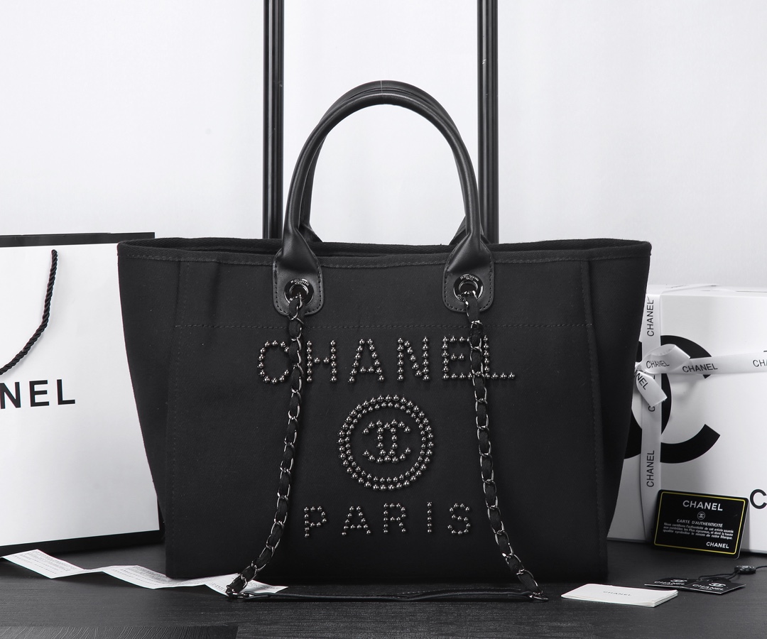 CHANEL ドーヴィル 2WAY トートバッグ チェーンショルダーバッグ