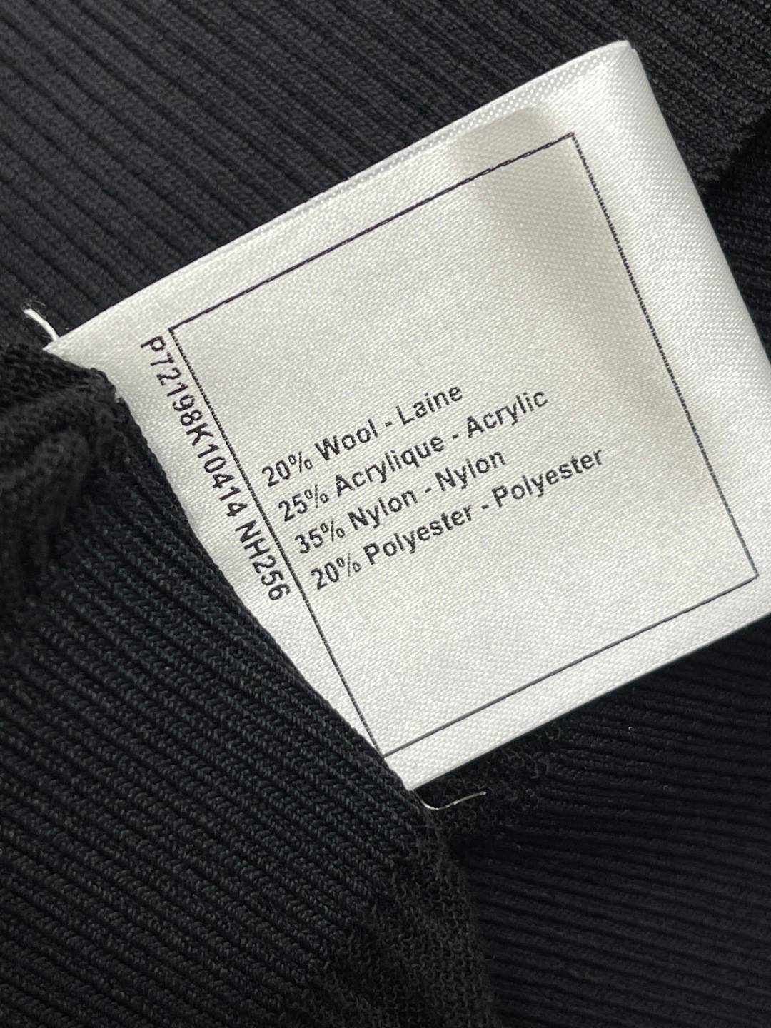 CHANEL シャネル ニットジャケット 半袖 ロング丈 ブラック - 画像 9