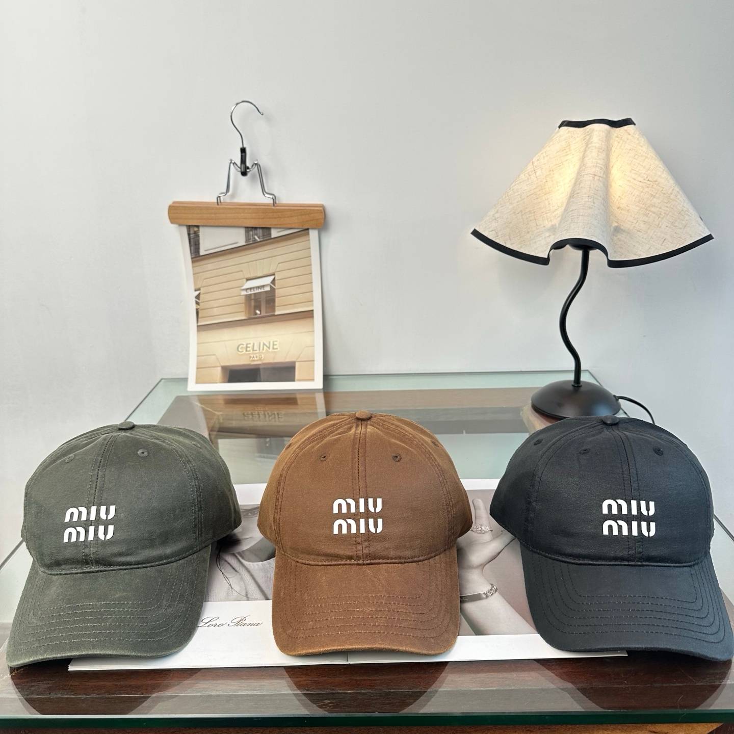 MIU ミウミウ キャップ ベースボールキャップ ロゴ刺繍 ローキャップ コットン ストリート ユニセックス - 画像 8