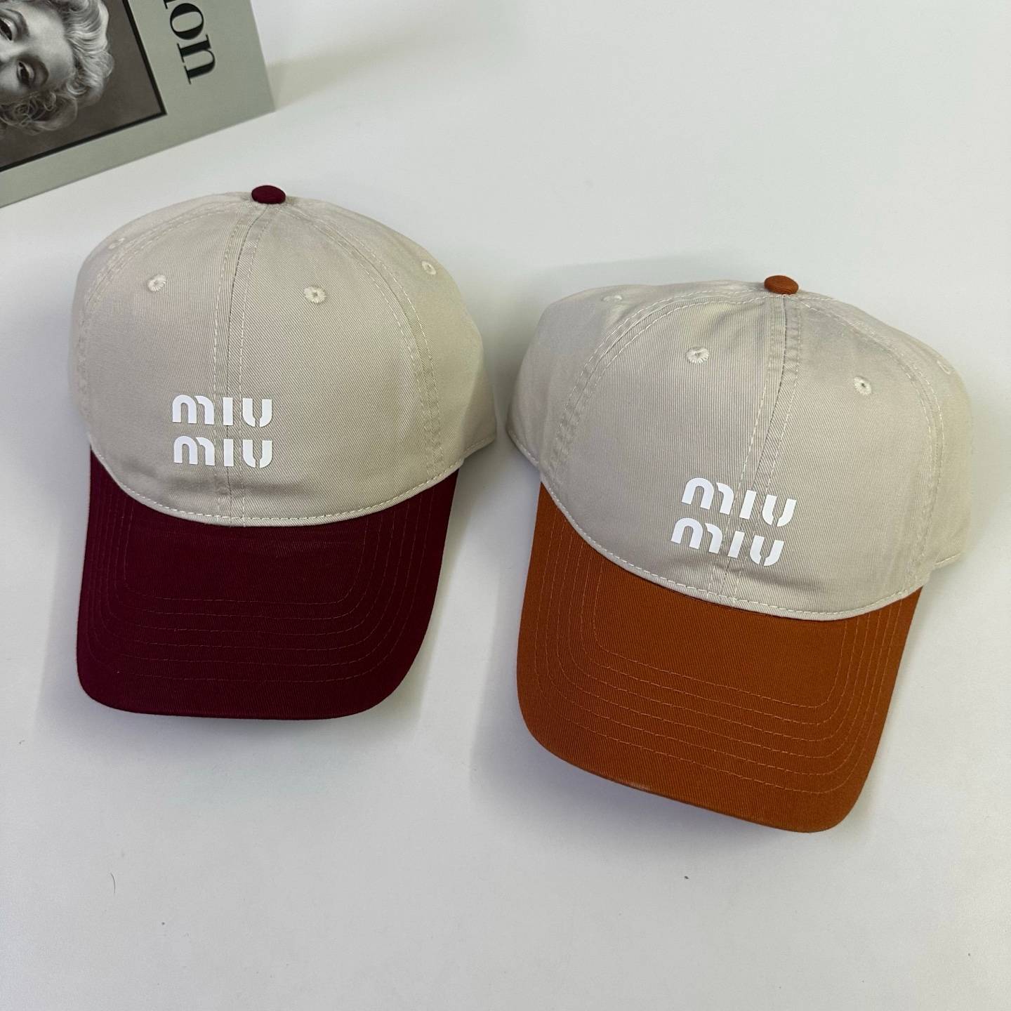 MIU ミウミウ キャップ ベースボールキャップ ロゴ刺繍 ローキャップ コットン ストリート ユニセックス - 画像 6