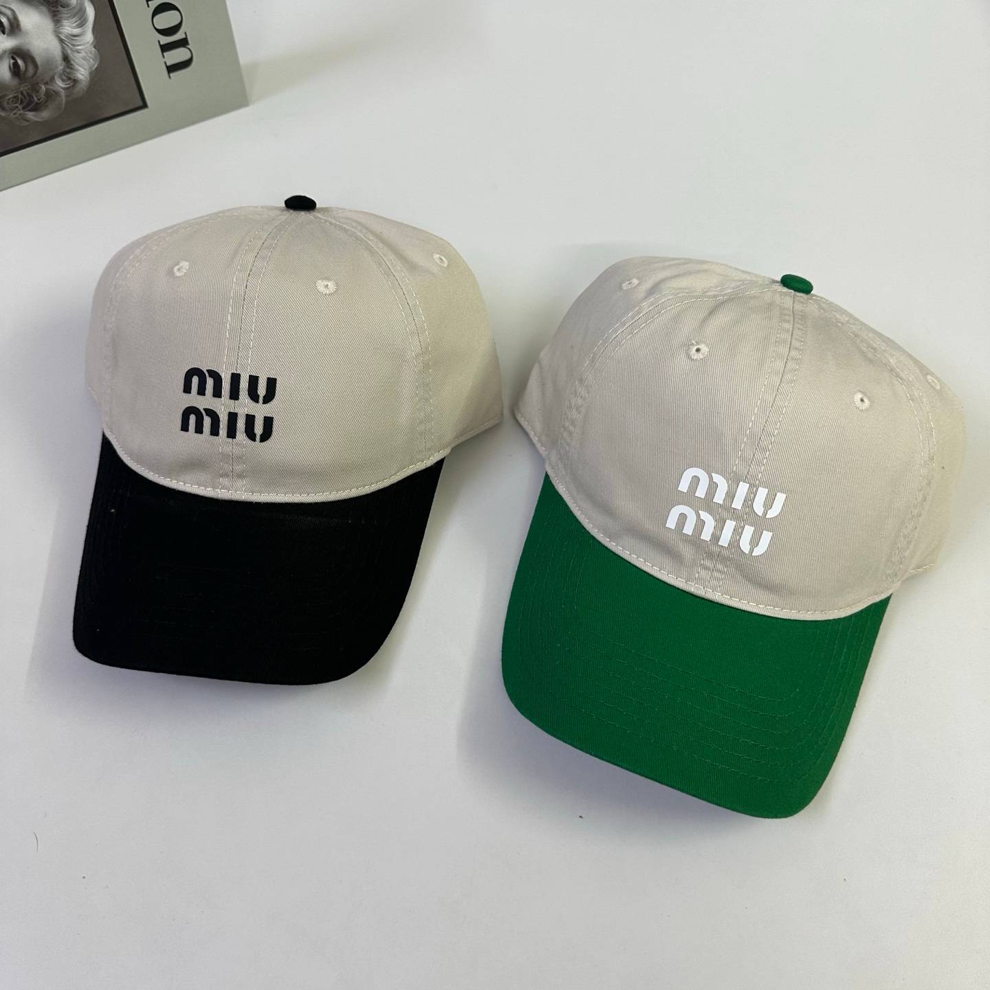 MIU ミウミウ キャップ ベースボールキャップ ロゴ刺繍 ローキャップ コットン ストリート ユニセックス - 画像 2