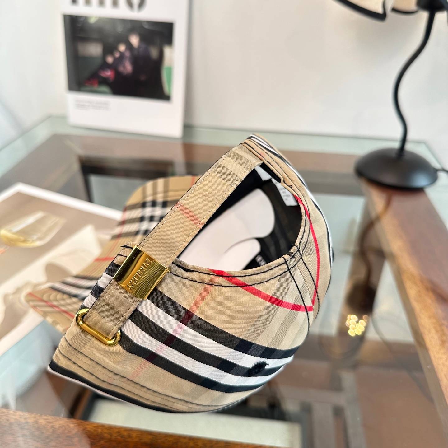 BURBERRY バーバリー キャップ ベースボールキャップ ロゴ刺繍 チェック柄 コットン ストリート メンズ レディース ユニセックス