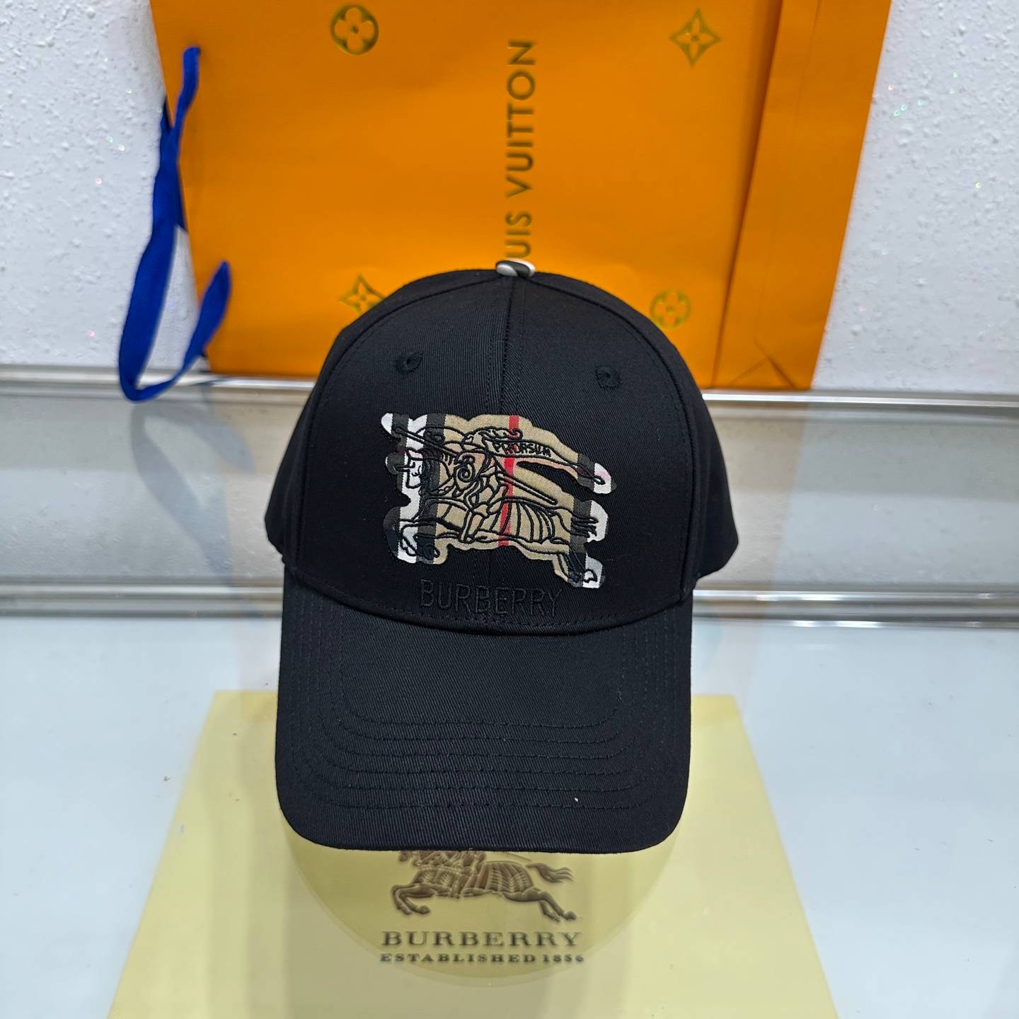 BURBERRY バーバリー キャップ ベースボールキャップ ロゴ刺繍 チェック柄 コットン ストリート メンズ レディース ユニセックス - 画像 15