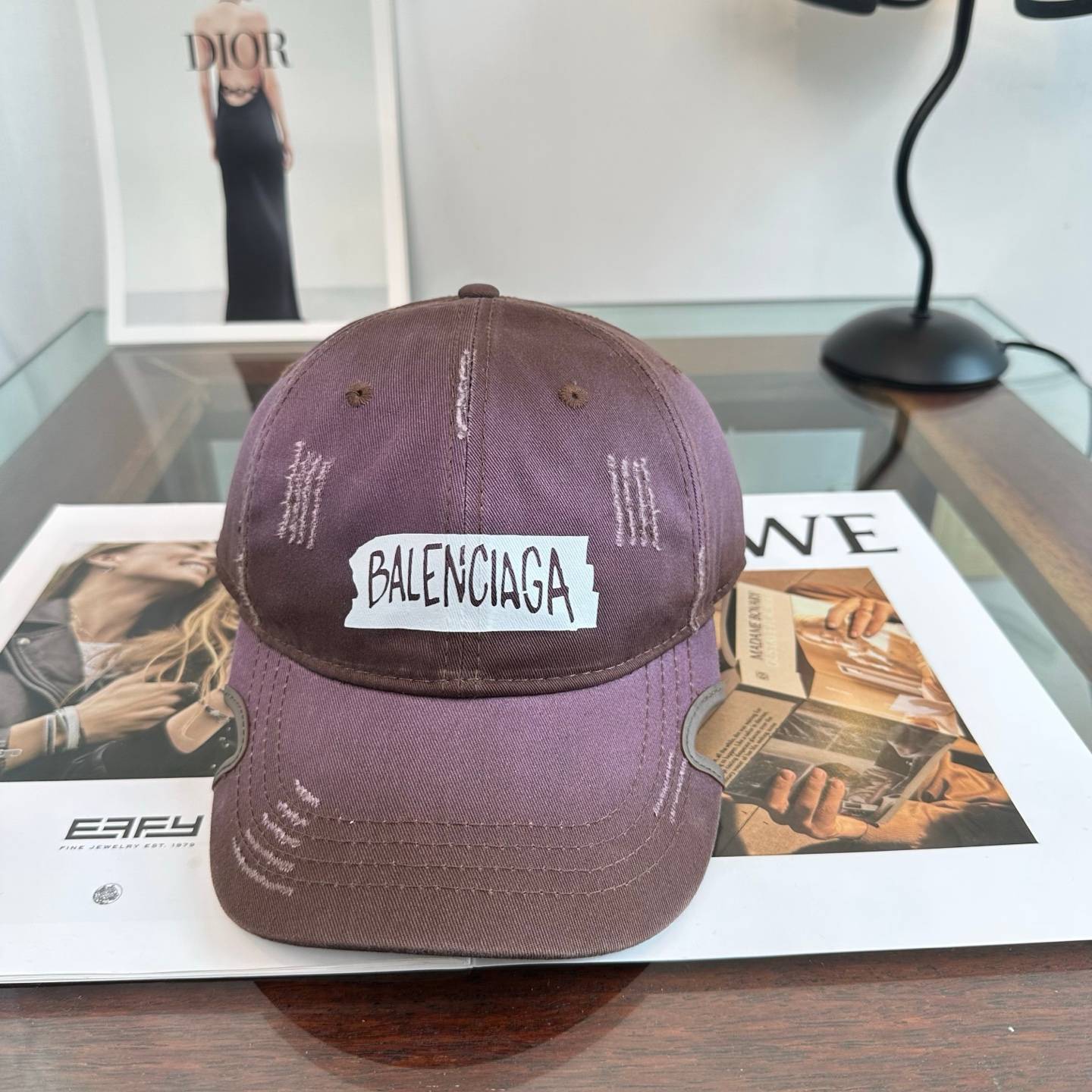 BALENCIAGA バレンシアガ キャップ ベースボールキャップ ロゴ刺繍 ワッペン ミリタリー風 テンプルロゴ メンズ レディース ユニセックス ブラック - 画像 3