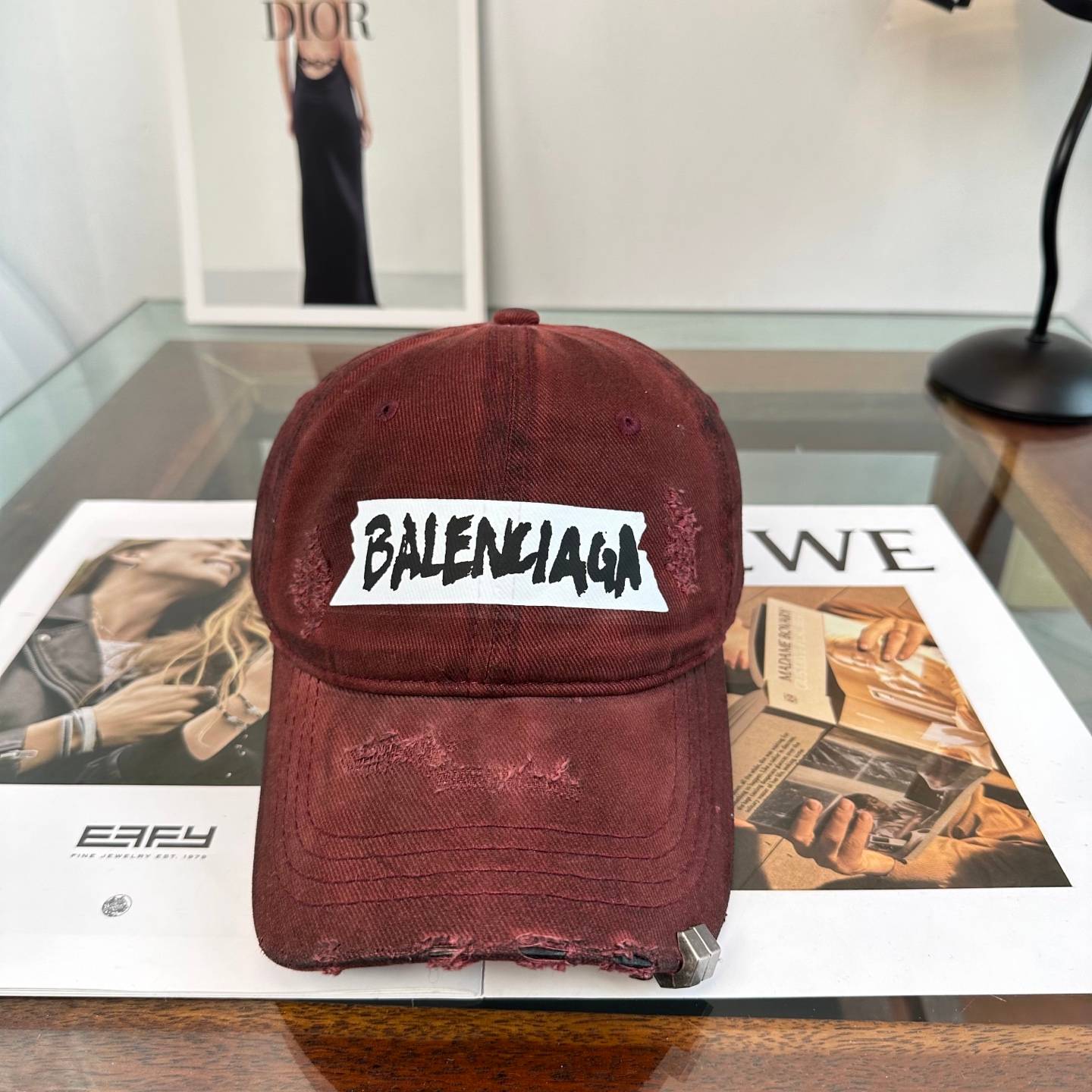 BALENCIAGA バレンシアガ キャップ ロゴ刺繍 メッシュキャップ デニム ワッペン ストリート サイズ調整可能 ブラック ホワイト ネイビー ベージュ - 画像 5