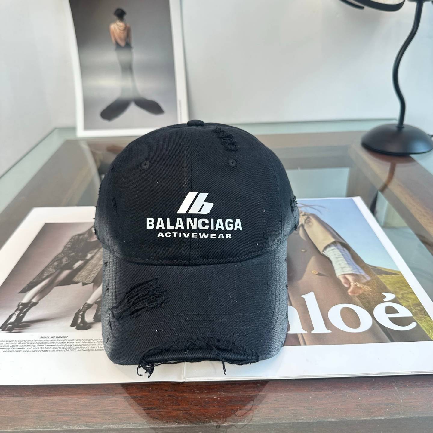 BALENCIAGA バレンシアガ キャップ ベースボールキャップ ロゴ刺繍 デニム ローファイ サイズ調整可能 メンズ レディース