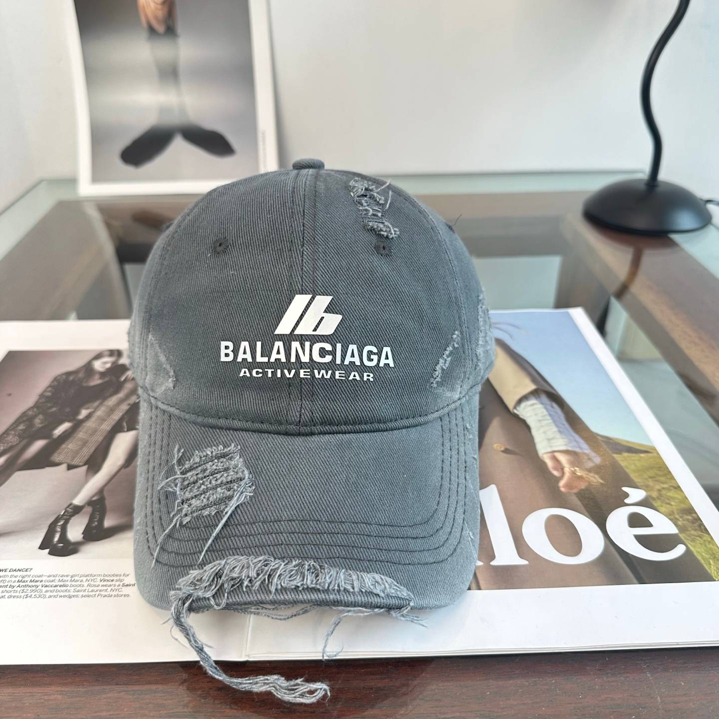 BALENCIAGA バレンシアガ キャップ ベースボールキャップ ロゴ刺繍 デニム ローファイ サイズ調整可能 メンズ レディース - 画像 4