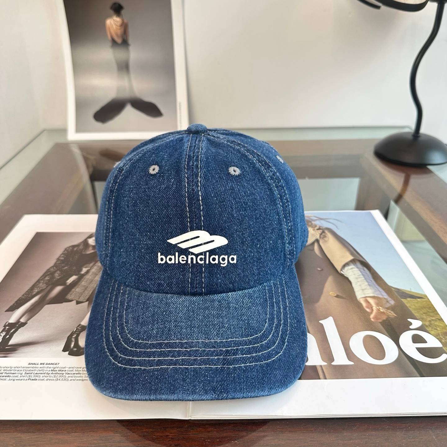 BALENCIAGA バレンシアガ キャップ ベースボールキャップ ロゴ刺繍 デニム ローファイ サイズ調整可能 メンズ レディース - 画像 10