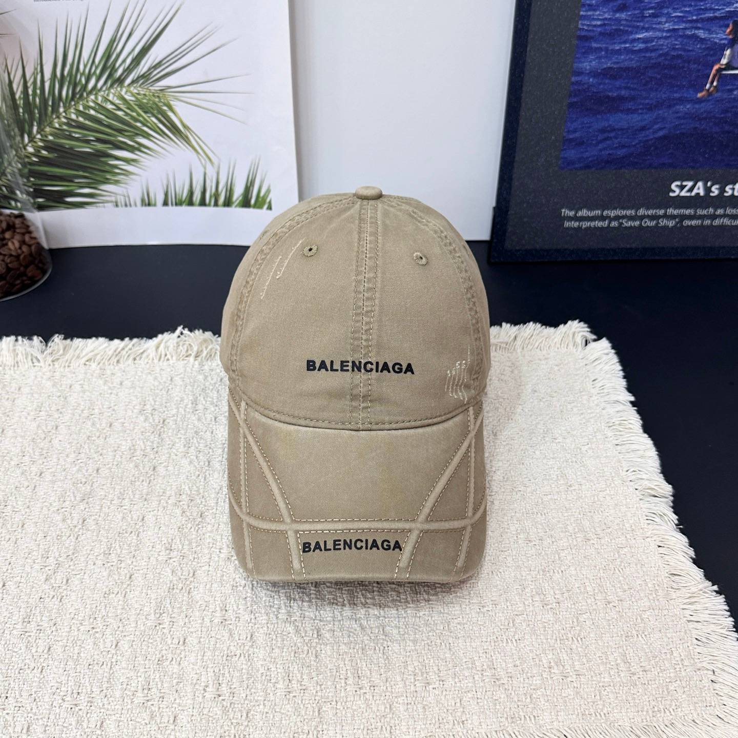 BALENCIAGA バレンシアガ キャップ ロゴ刺繍 ローキャップ コットン ストリート ユニセックス - 画像 3